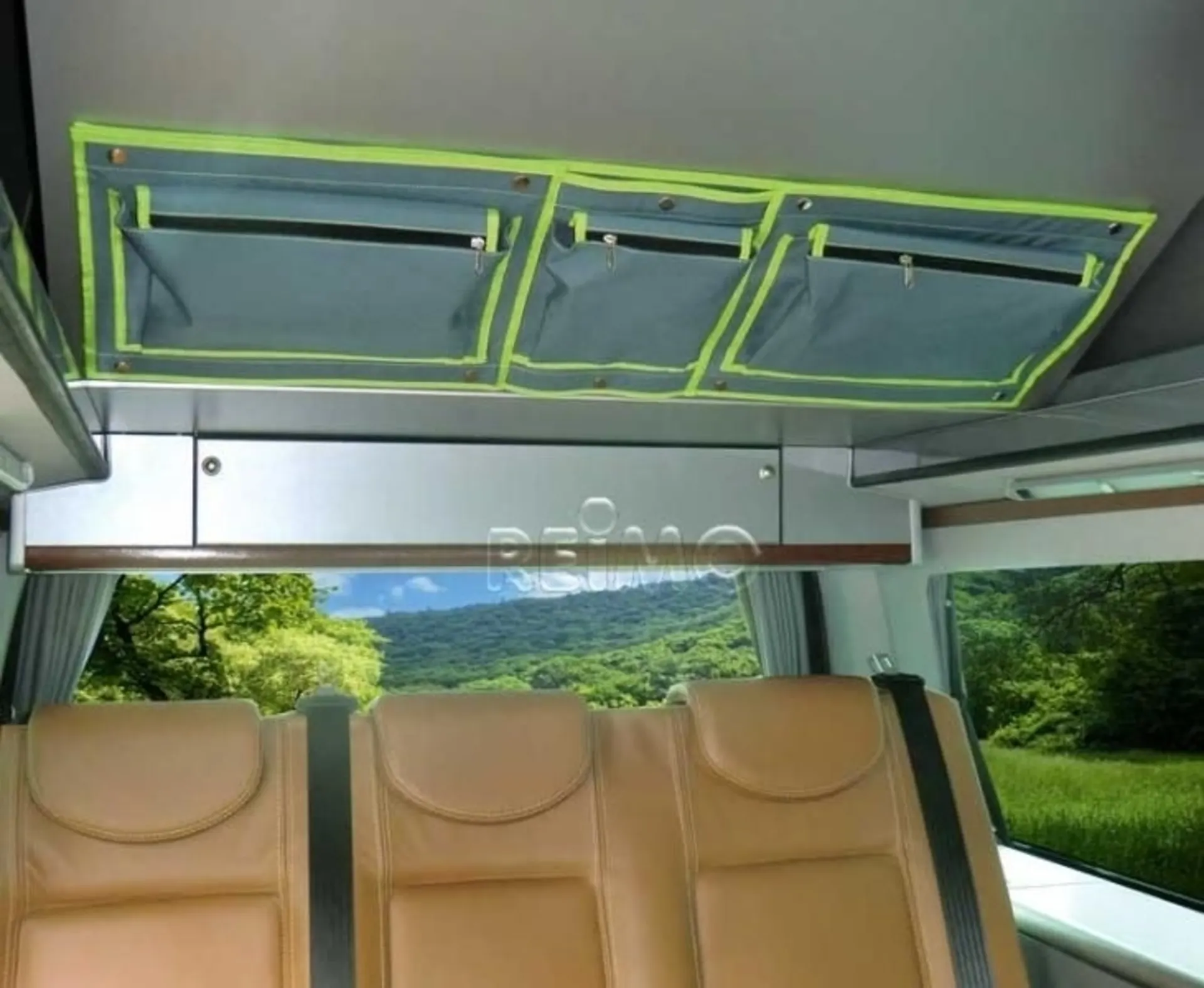 Organiseur de voiture gris/vert