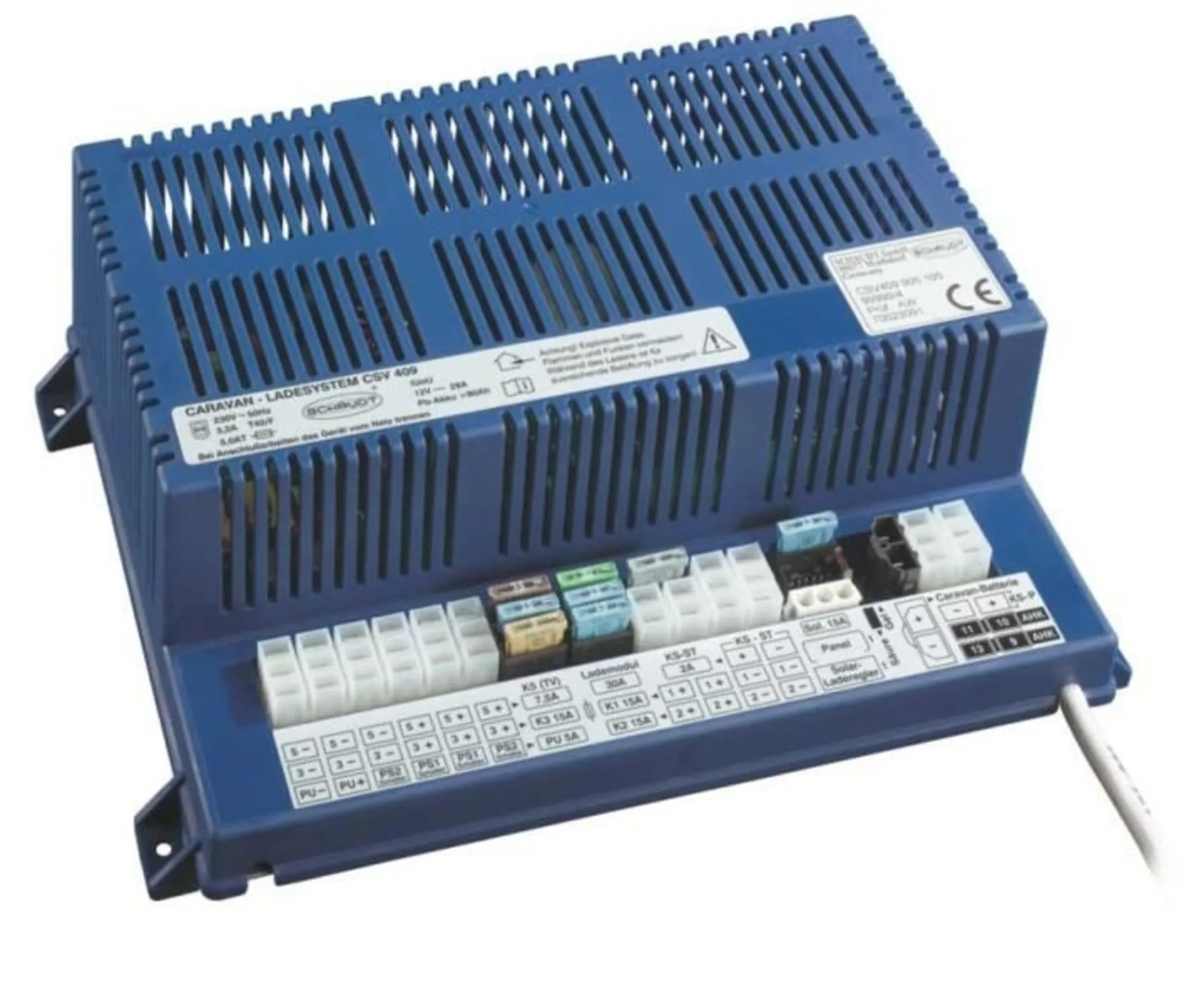 Bloc électrique CSV 409 avec module de charge pour batteries au gel et au plomb - idéal pour les caravanes autonomes