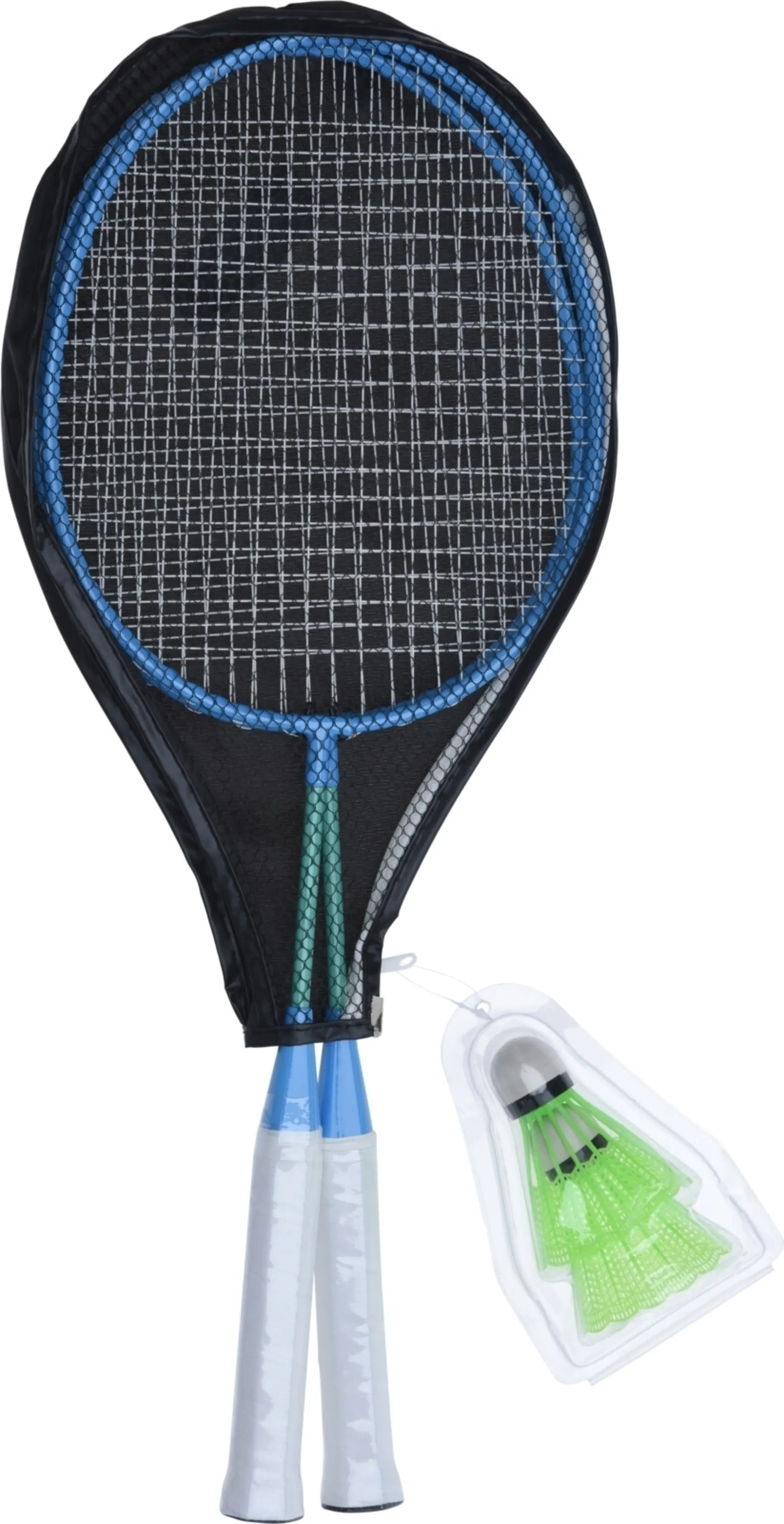Badmintonset 4-teilig - 2 Schläger - 2 Federbälle