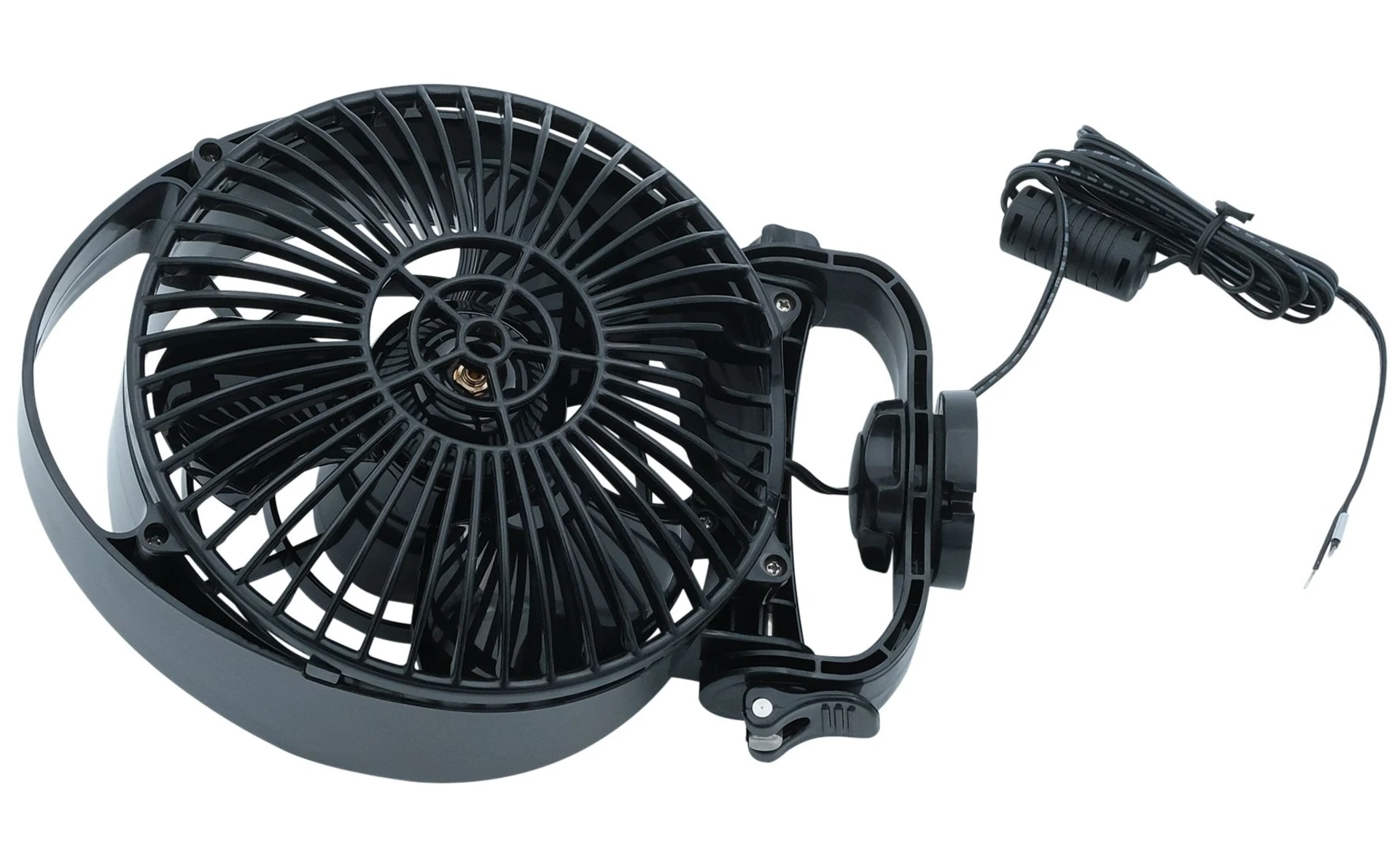 Seekr - Ventilateur Bora 12 V noir, 3 vitesses, ø 127 mm, hauteur : 240 mm, profondeur : 90 mm, 3,24 W Seekr - Ventilateur Bora 12 V noir, 3 vitesses, ø 127 mm, hauteur : 240 mm, profondeur : 90 mm, 3,24 W