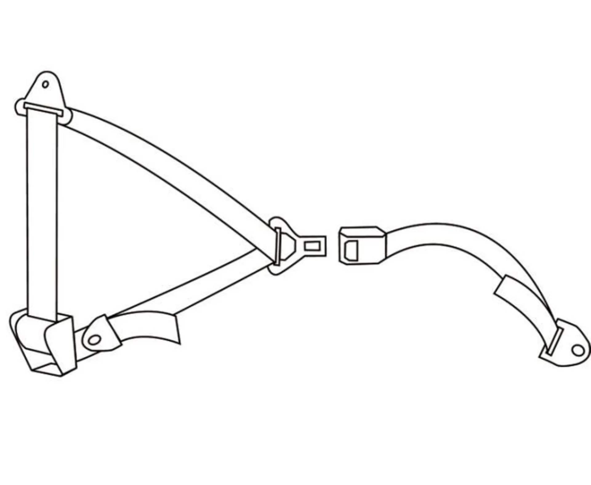 Ceinture de sécurité avec 3 points automatiques, longueur 400 cm pour une ceinture sûre