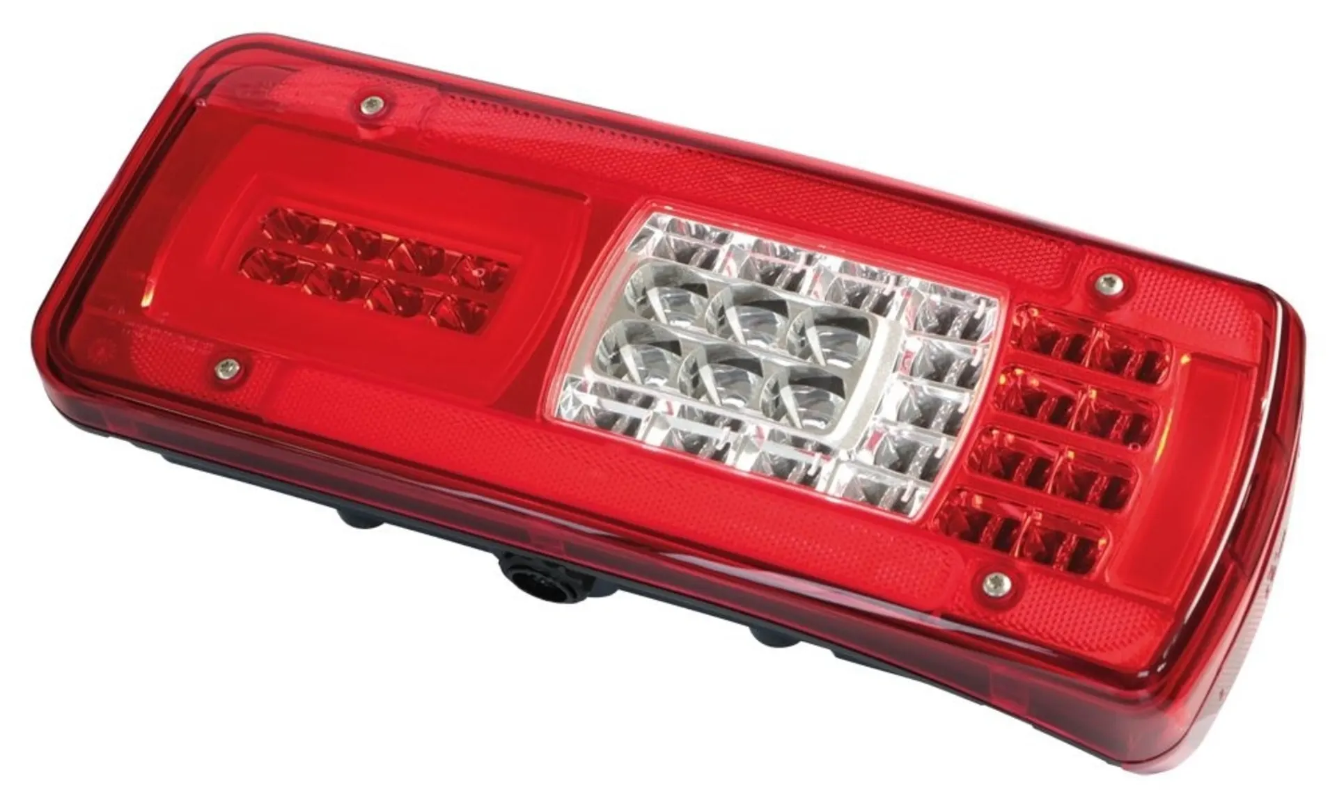 Vignal - LED-Schlussleuchte LC11 rechts 24V 400x160mm, 24V Stecker seitl. mit Rückfahrwarner