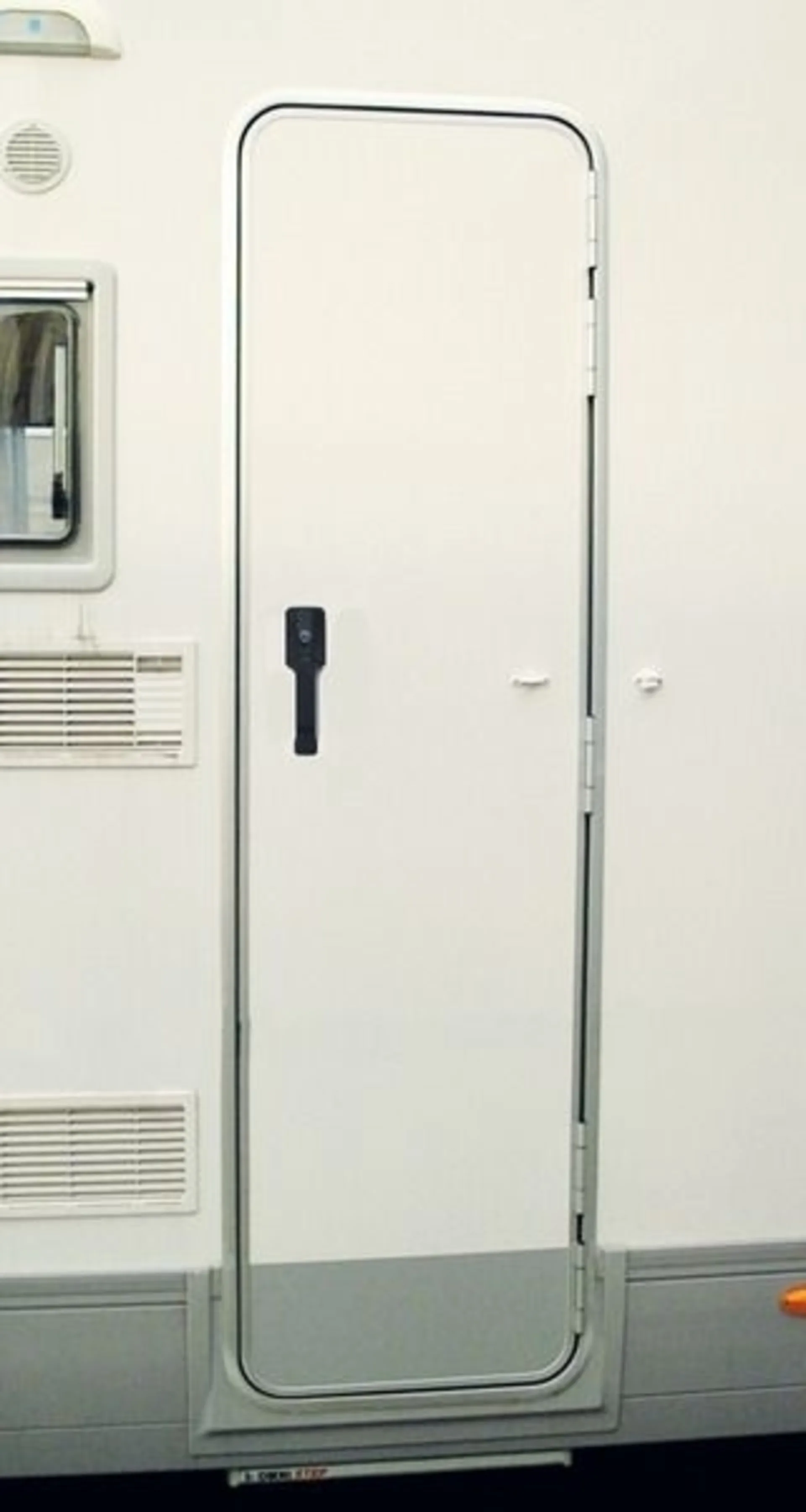 Weisses Reisemobiltür-Set System 2000 mit M1-Schloss, 1900x600 mm