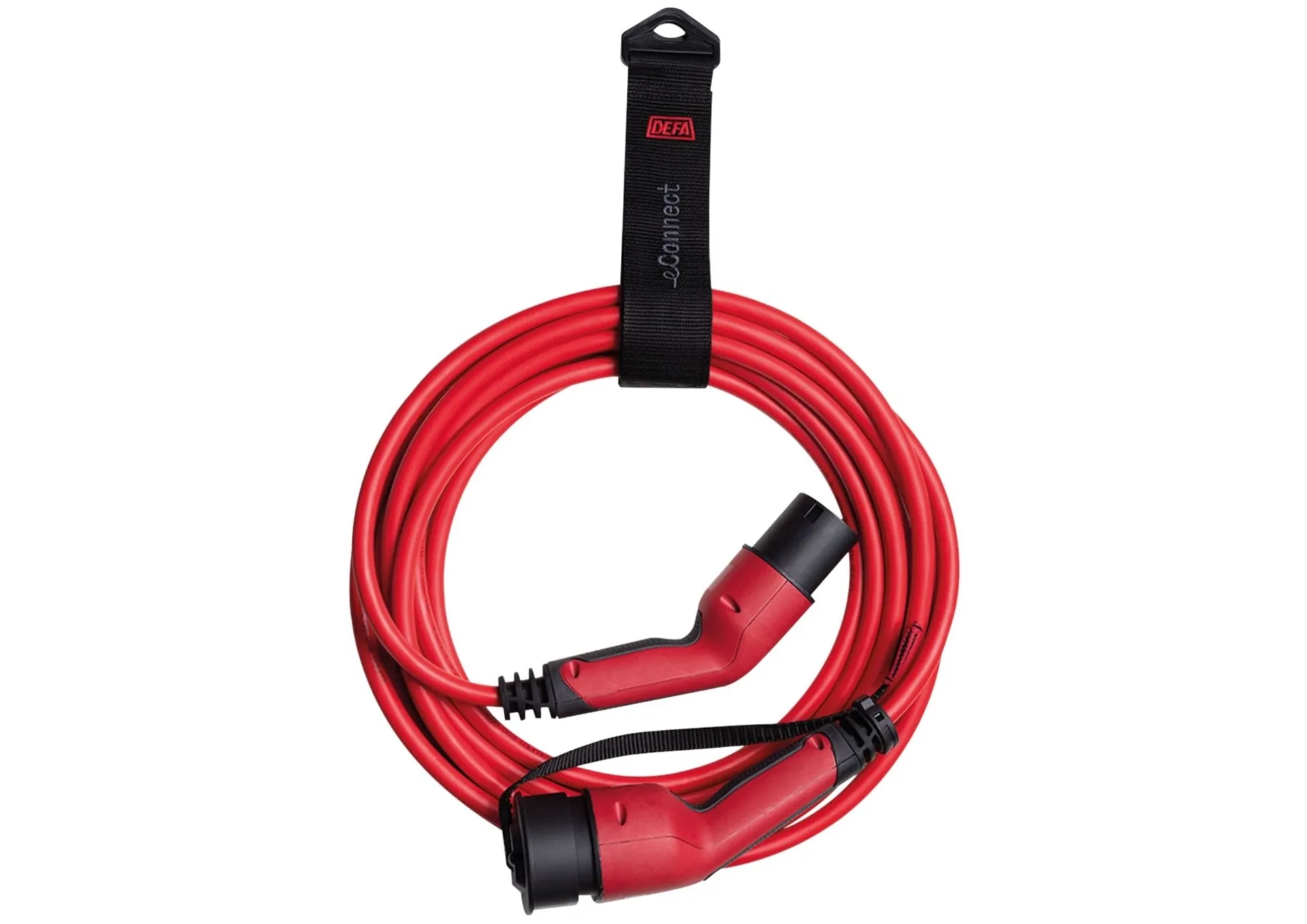 DEFA - eConnect Ladekabel, Typ 2 22 kW 32 A / 400 V, 7.5 m gerade für Mode 3 Ladestationen Typ 2 --> Typ 2