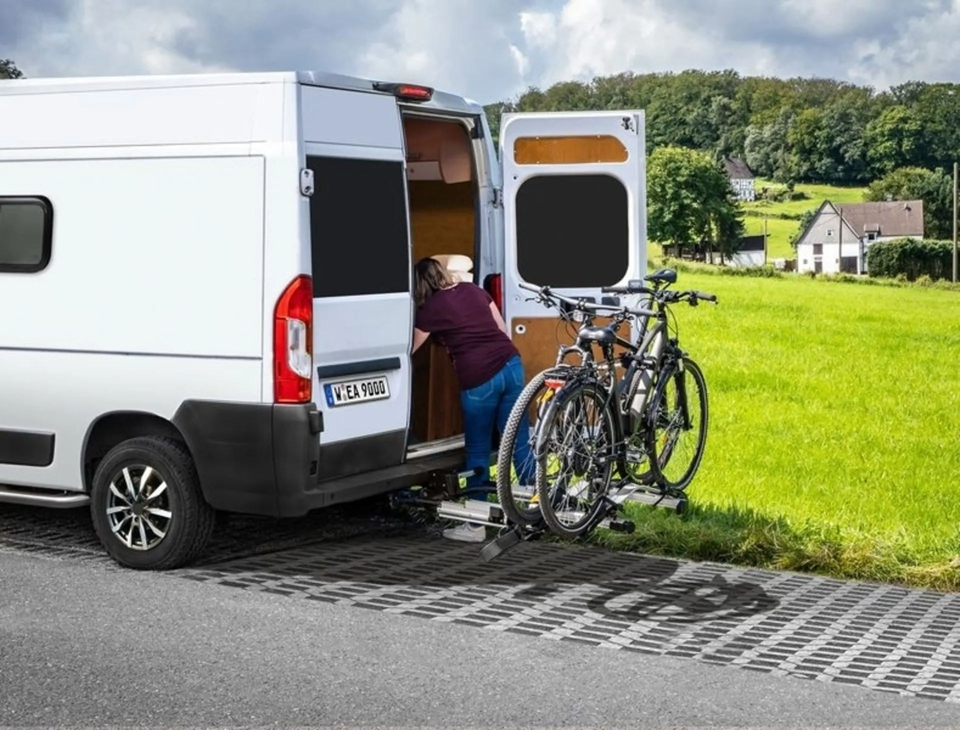 LAS SD260 Porte-vélos d'attelage à porte battante