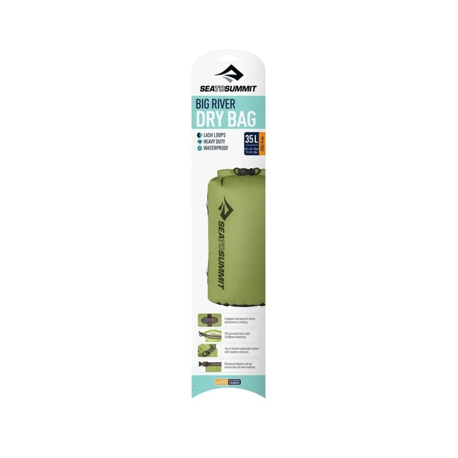Sea to Summit Big River Dry Bag sac de rangement 35 litres vert