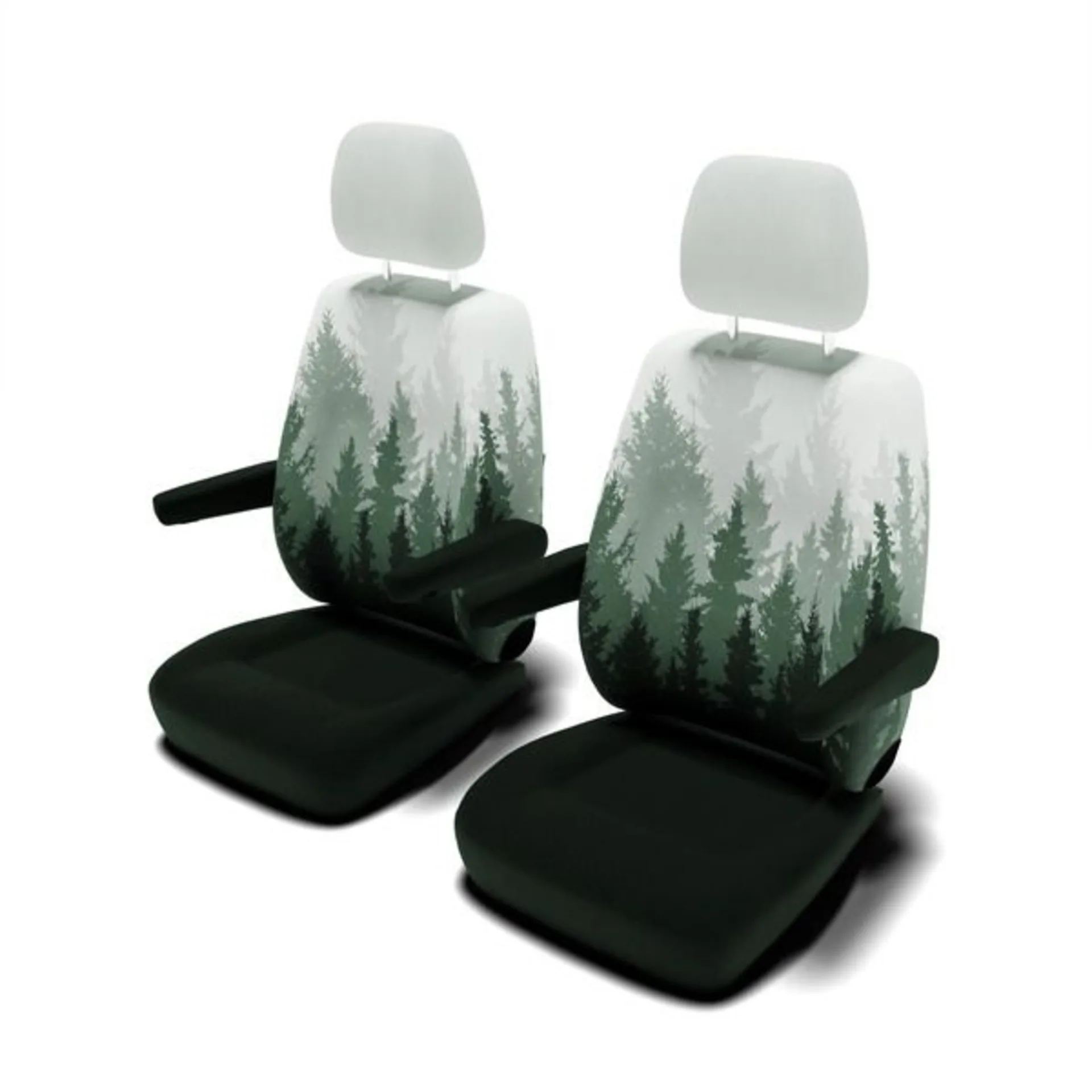 Sitzbezug Set für Mercedes-Benz Marco Polo - Fahrer-/Beifahrersitzbezug in Fores|DRIVE DRESSY Design MAGIC FOREST