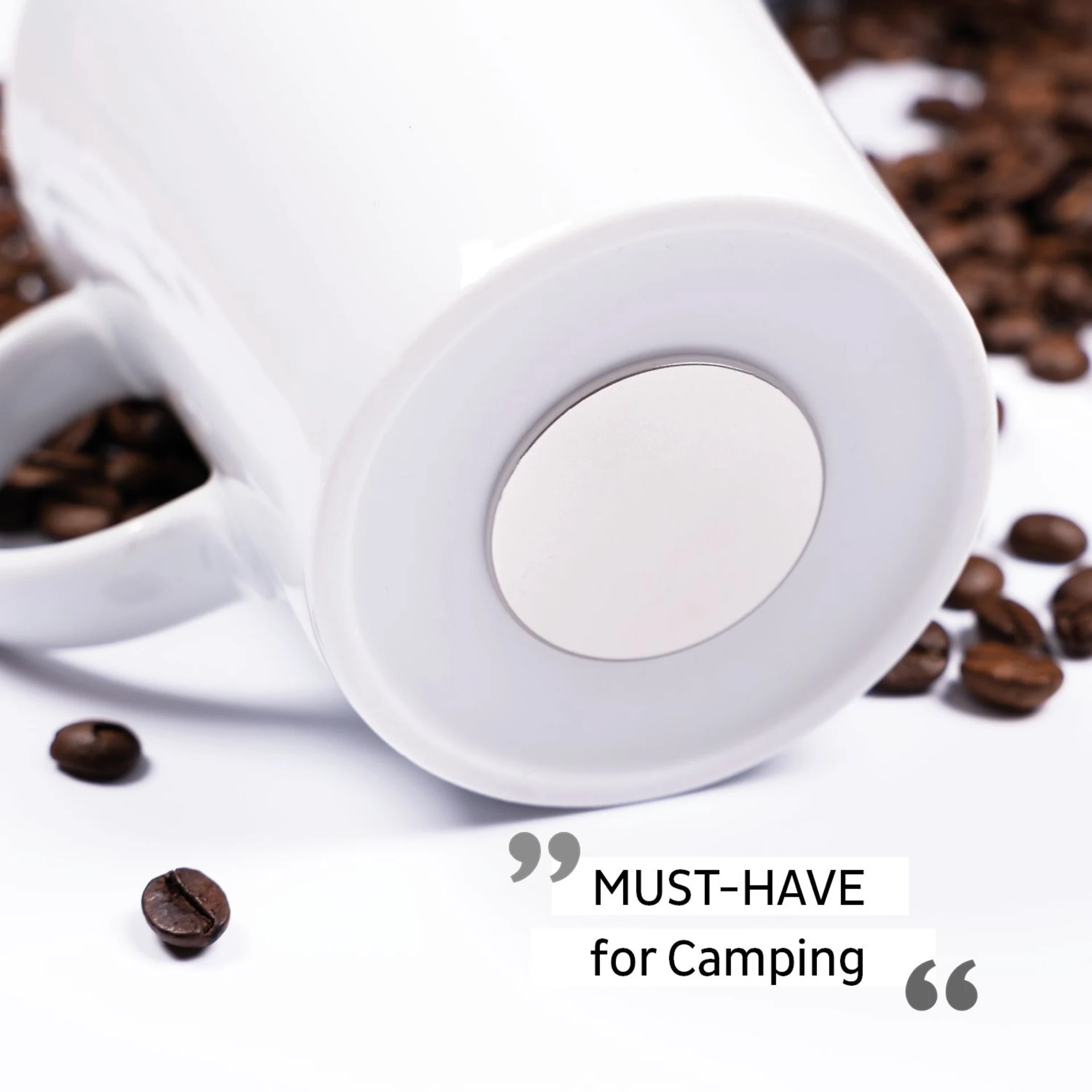 Silwy Magnet-Tassen "Camping" 2er-Set inkl. Metall-Nano-Pads