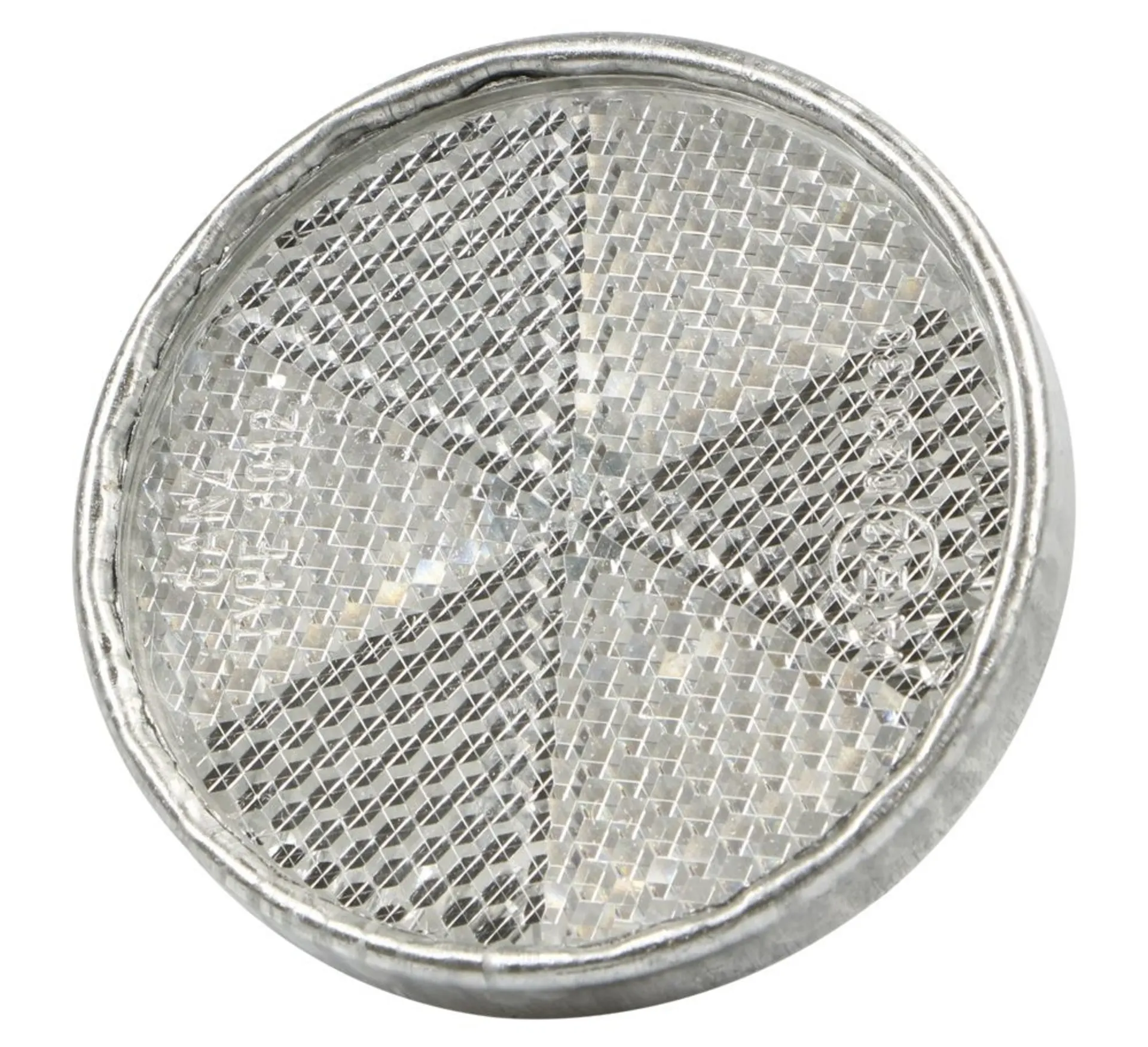 Rückstrahler weiss Alufassung 55mm ø 55mm Zentralschraube M5 x 16mm