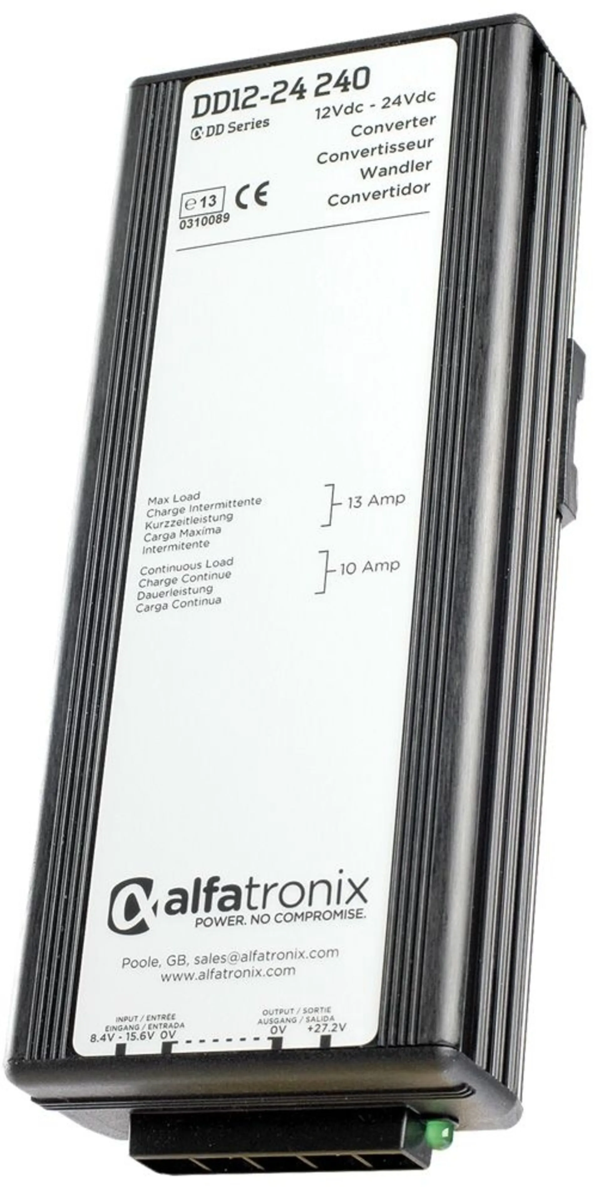Alfatronix - Spannungsverdoppler 12->24 V - 10A 217 x 87 x 50 mm * lebenslange Garantie *