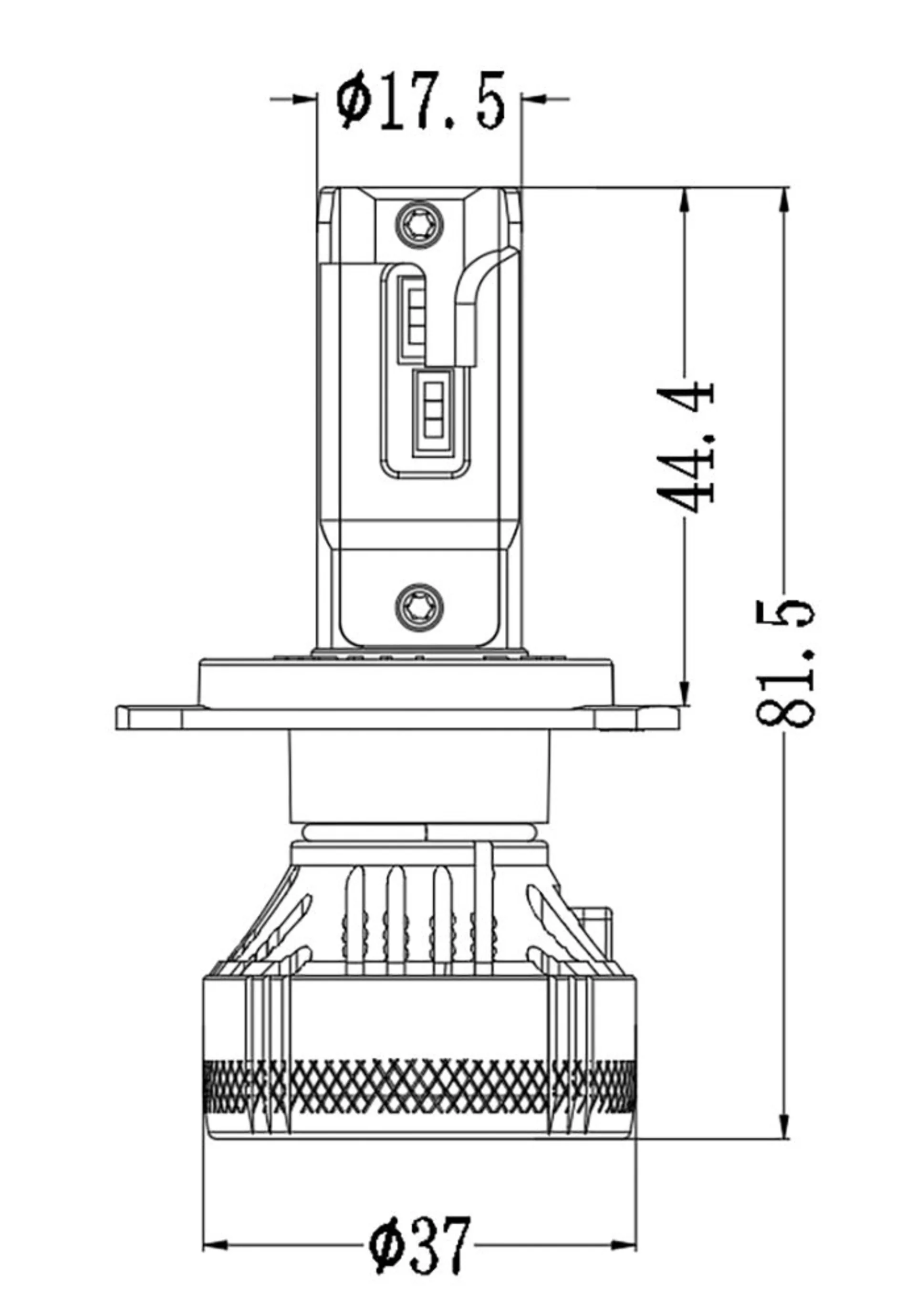 2 Stk. H4-LED Lampen 12 V 5’000 lm