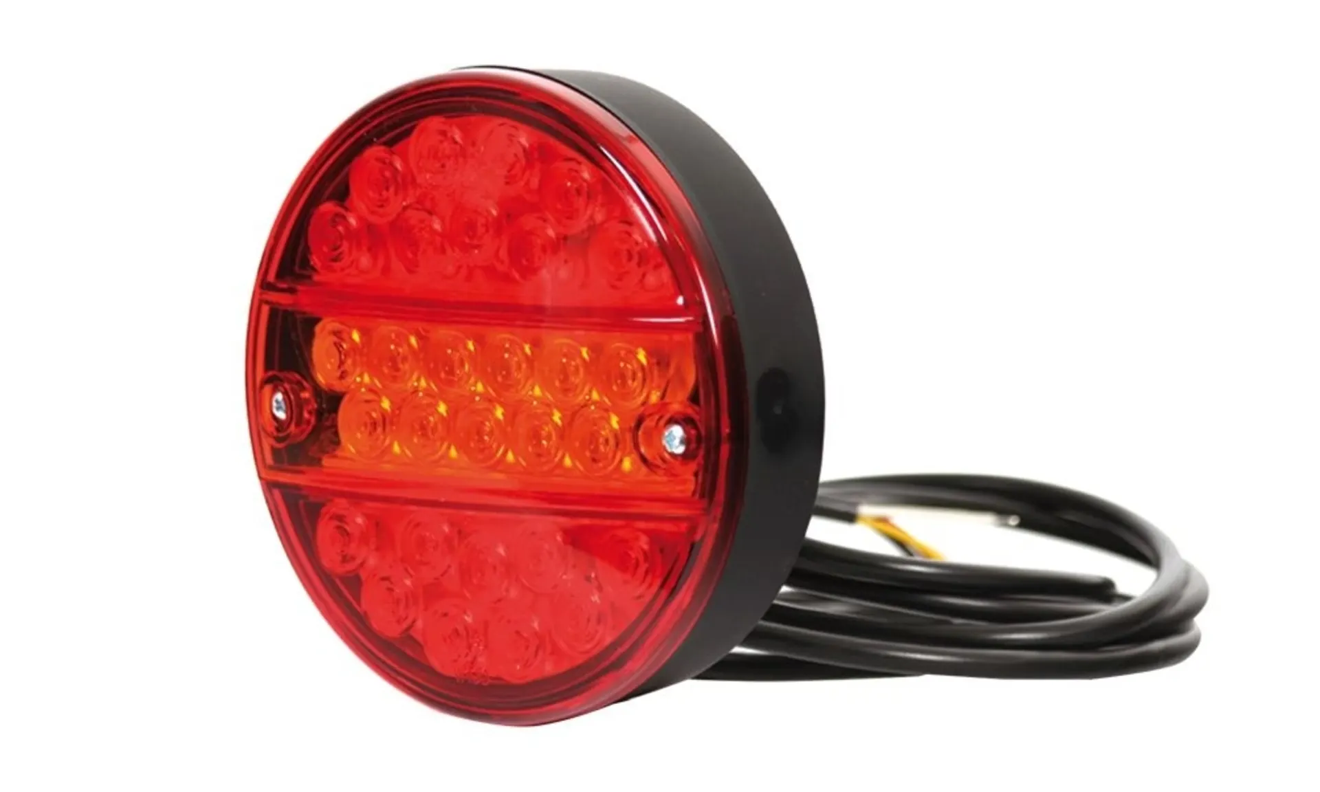 WAS - LED-Schlussleuchte 12/24V **mit D-Zeichen: Zulassung als Doppelleuchte** ø 142mm