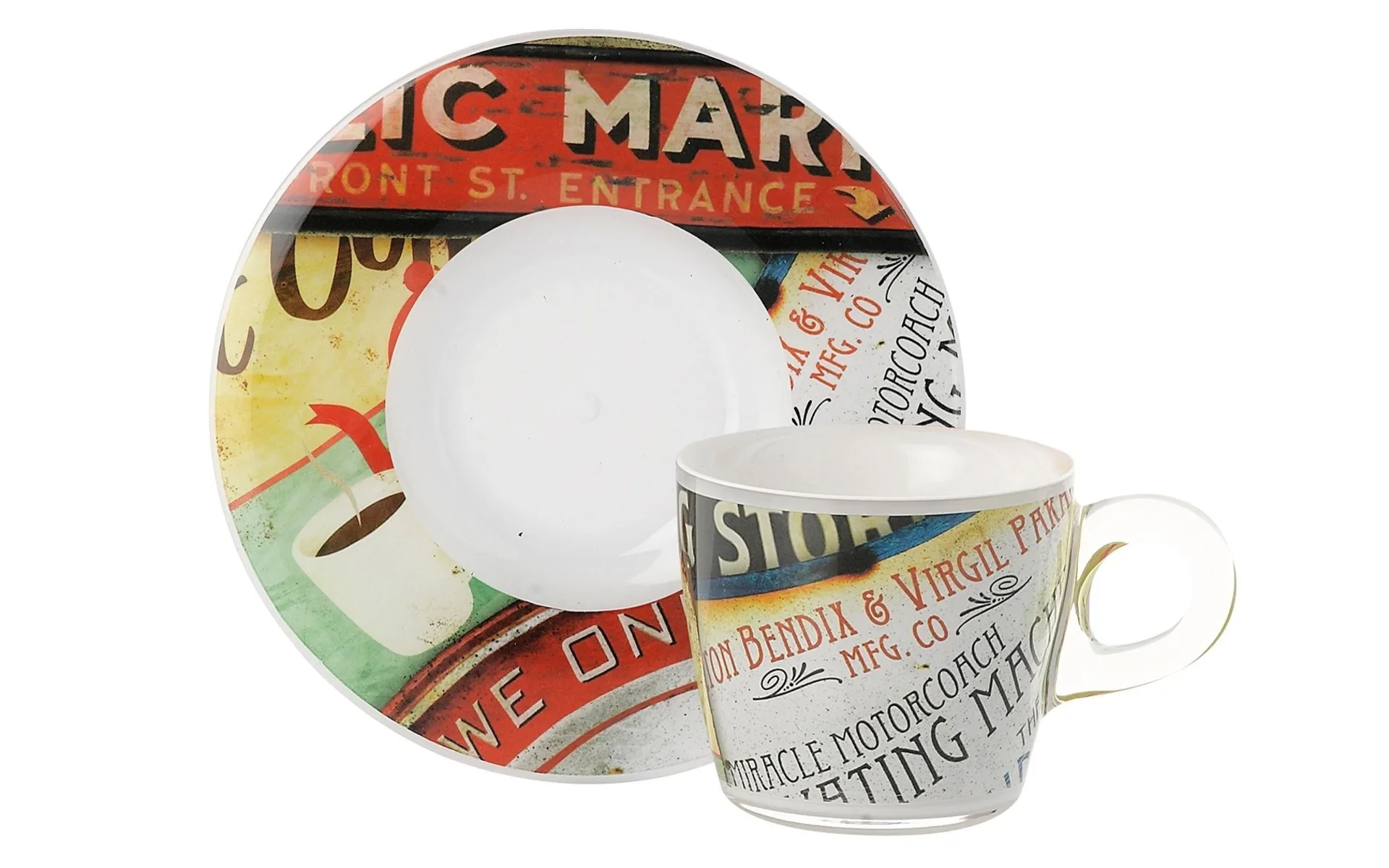 Espressotasse Vintage mit Untertasse