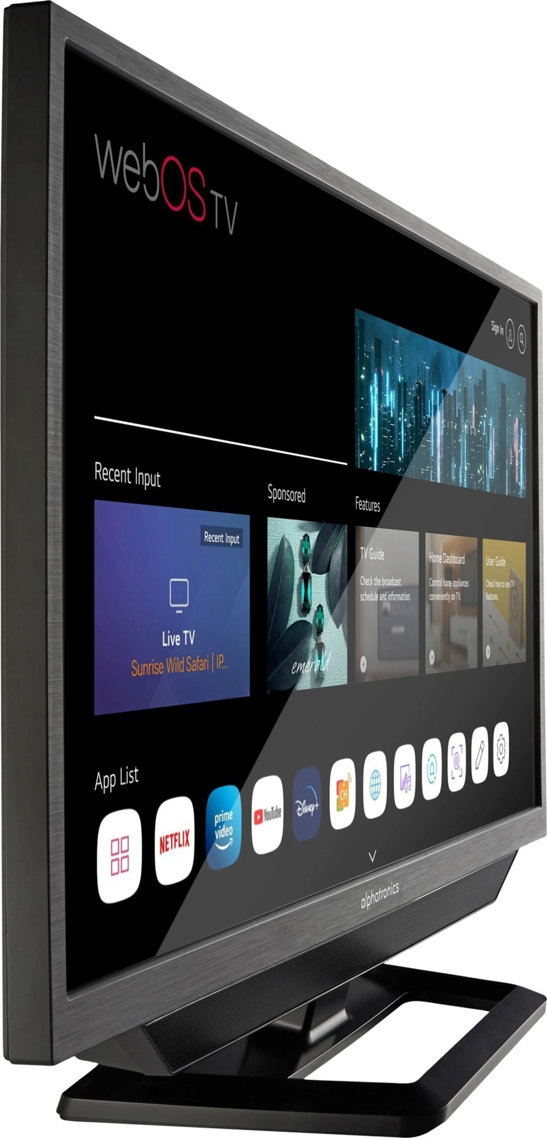 Alphatronics SLA-27 DSBW plus LED TV mit Triple Tuner / DVD Player inklusive DVB-T Stabantenne 27 Zoll