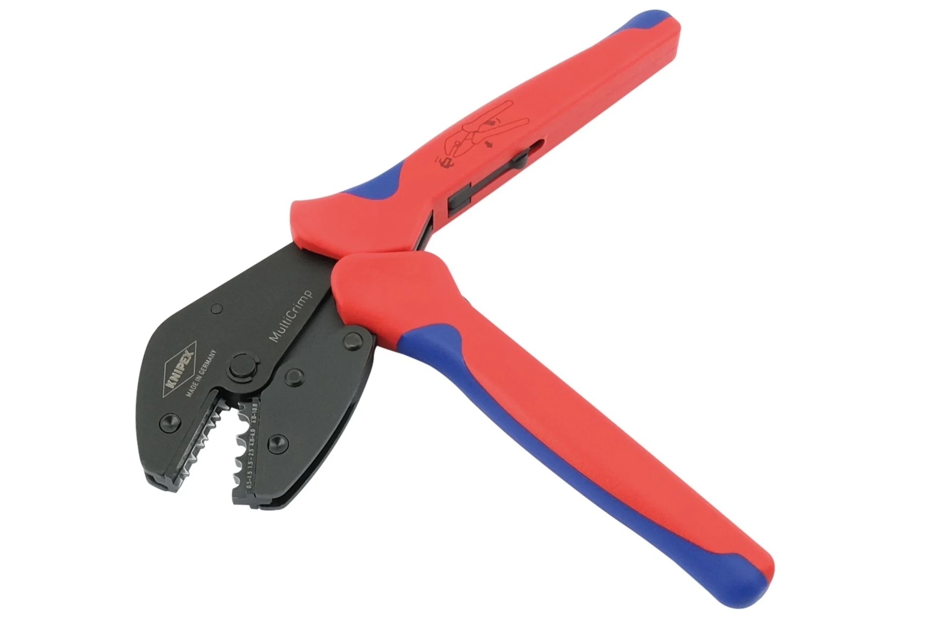 Knipex MultiCrimp, Crimpzange mit Wechselmagazin 5 Wechseleinsätze im Lieferumfang Knipex MultiCrimp, Crimpzange mit Wechselmagazin 5 Wechseleinsätze im Lieferumfang