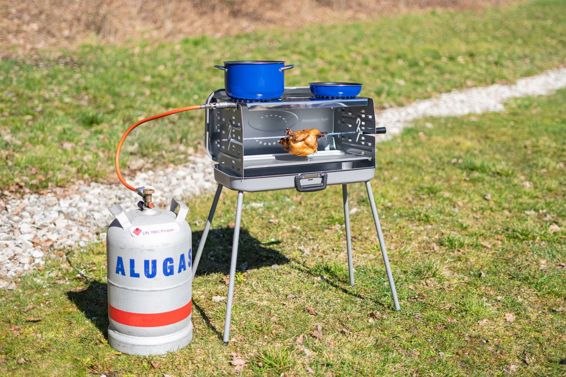 Berger Barbecue à gaz portable 3 feux 50 mbar Berger Barbecue à gaz portable 3 feux 50 mbar