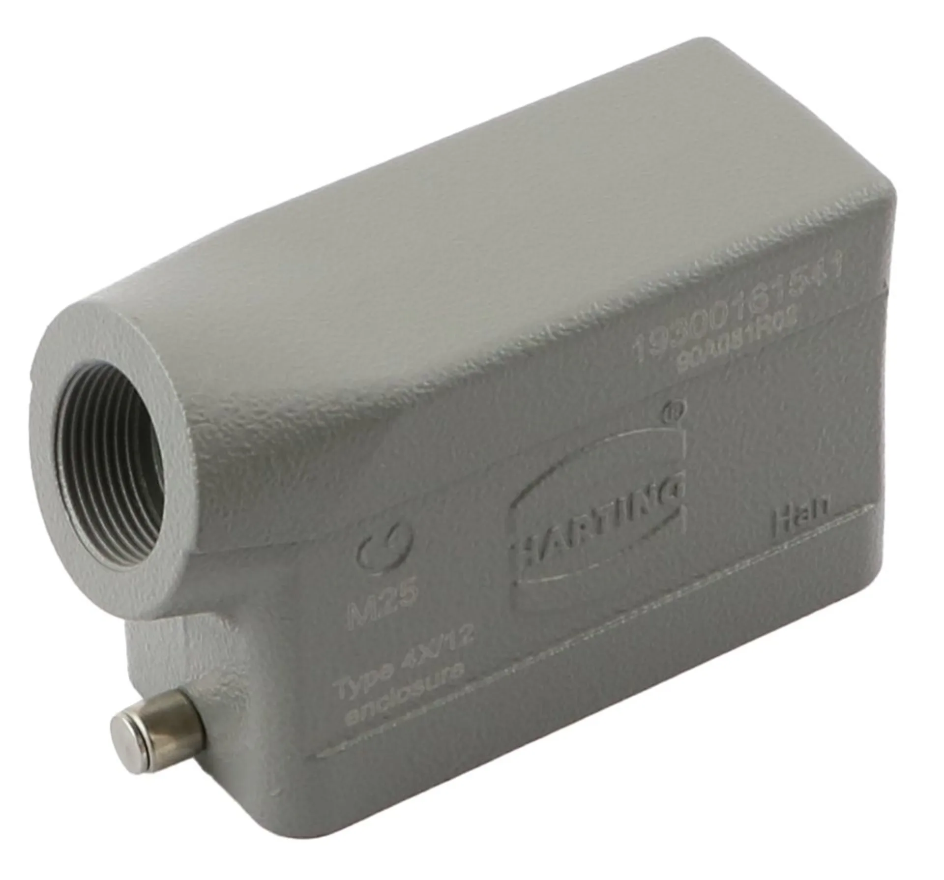 Harting - Han 16B Gehäuseoberteil mit Verriegelung niedrige Bauform, seitl. Kabeleingang metrisch M25 Harting - Han 16B Gehäuseoberteil mit Verriegelung niedrige Bauform, seitl. Kabeleingang metrisch M25