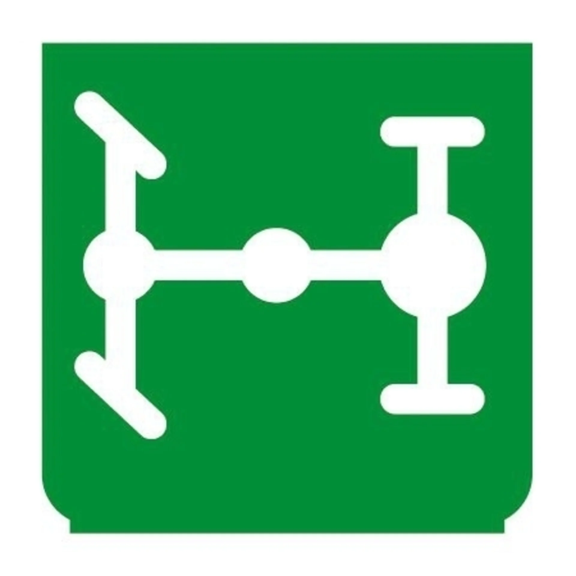 Emblem - Differentialsperre hinten grün
