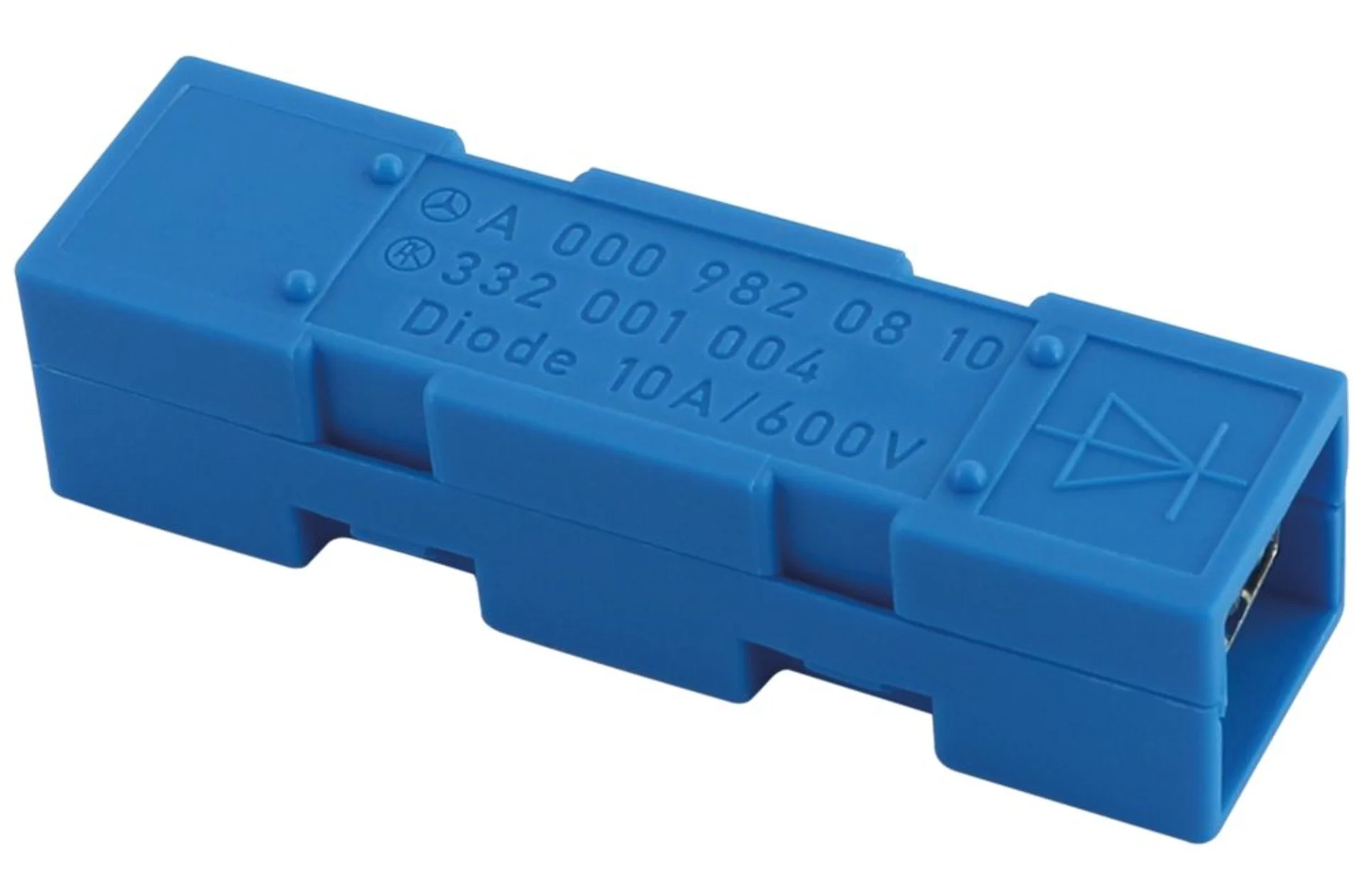 AK Diode max. 10A / 600V blau 10 Amp. / 6.3mm Flachsteck-Anschlüsse AK Diode max. 10A / 600V blau 10 Amp. / 6.3mm Flachsteck-Anschlüsse