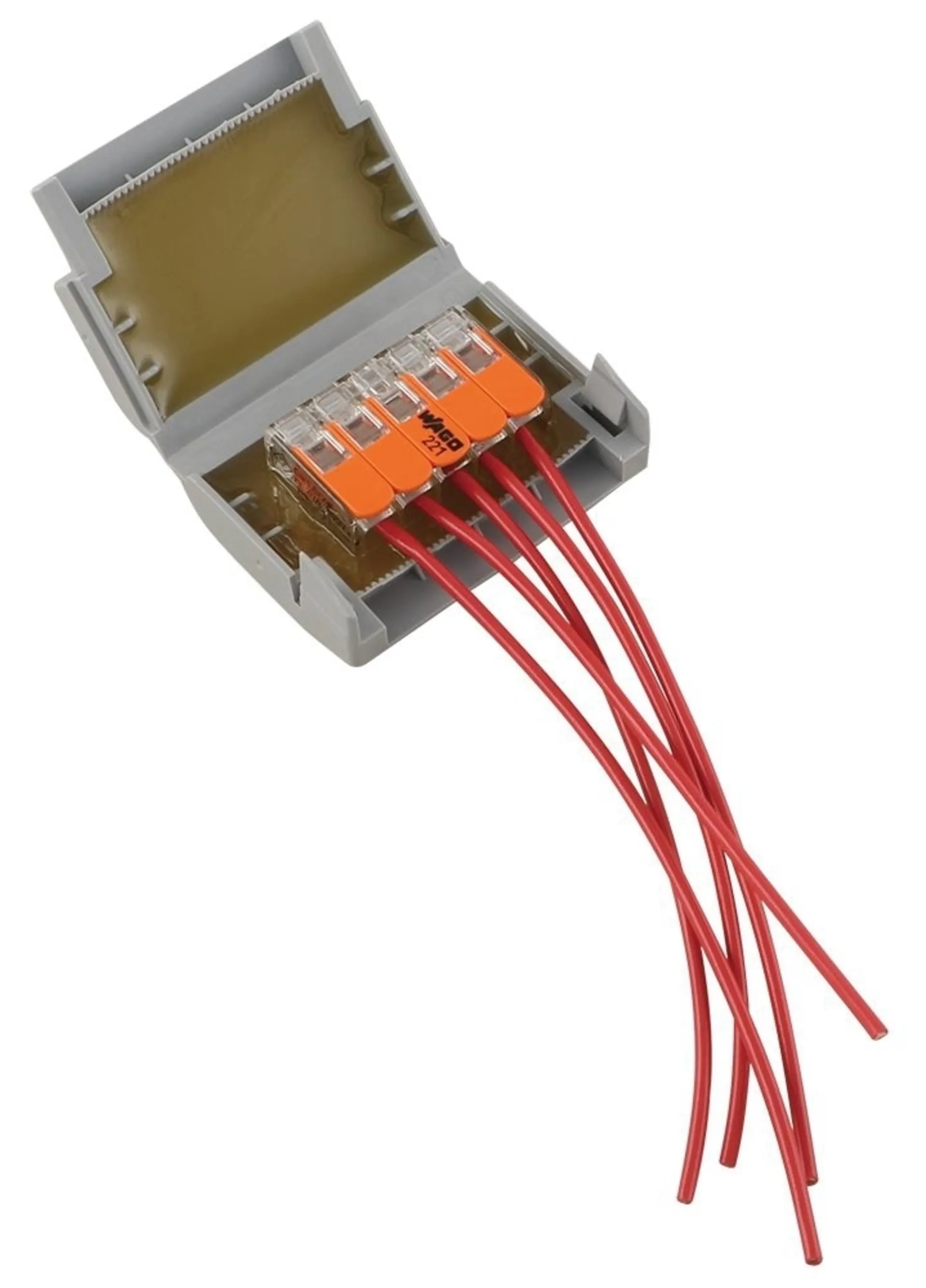 Boîte de gel pour bornes de connexion 2/3 pôles.