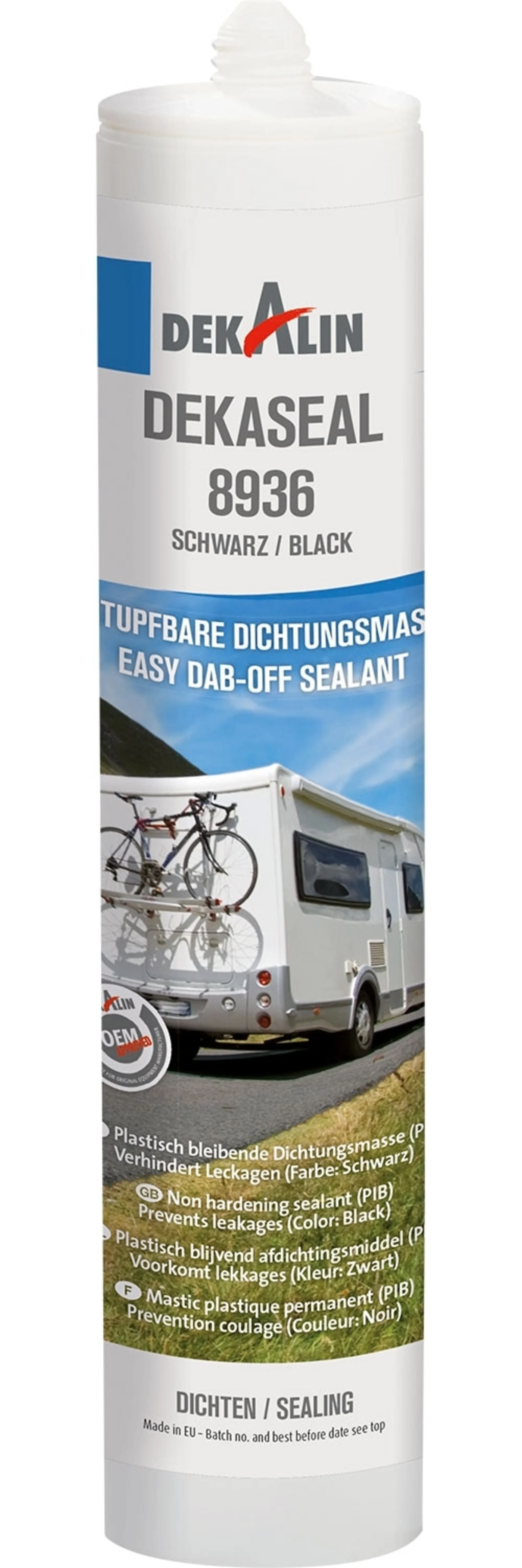 Dekalin Dekaseal 8936 Abtupfbare Dichtungsmasse Schwarz 310 ml