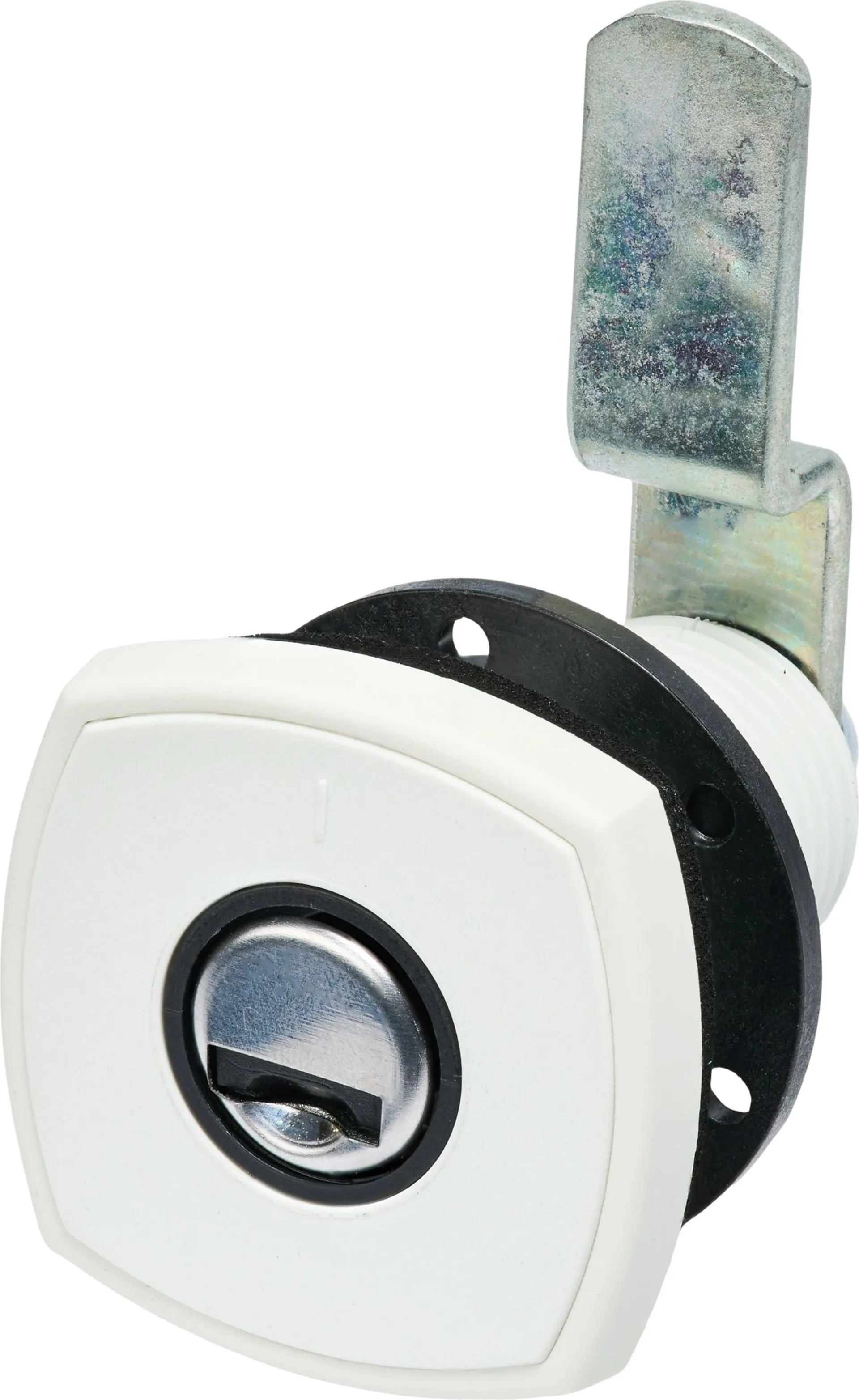 STS Serrure à volet carrée avec protection anti-torsion pour inserts à cylindre enfichable STS / Zadi avec cylindre et 2 clés blanc
