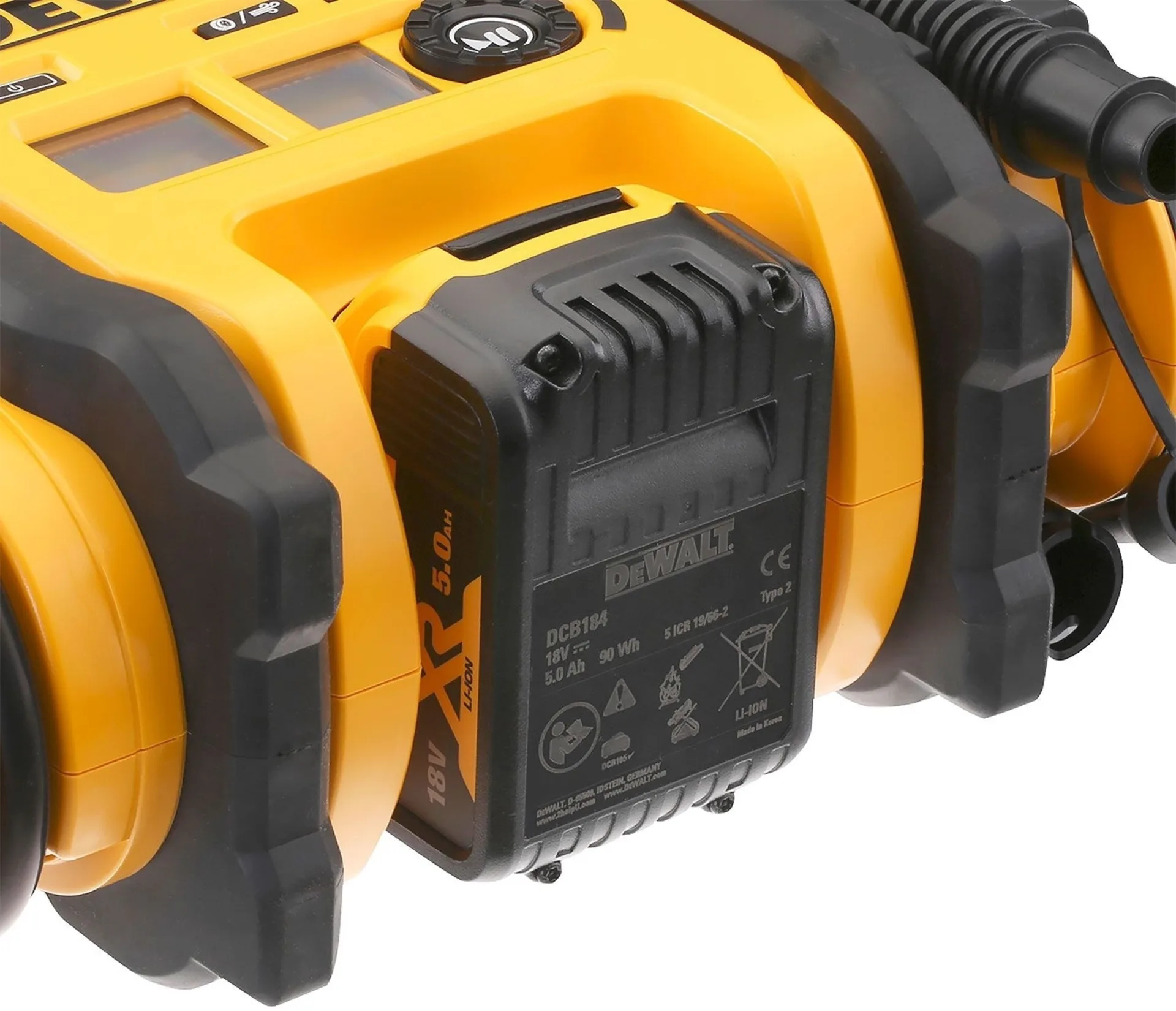 DeWalt DCC018N-XJ Akku & Netz Kompakt Kompressor 18 V / 230 V (ohne Akku)