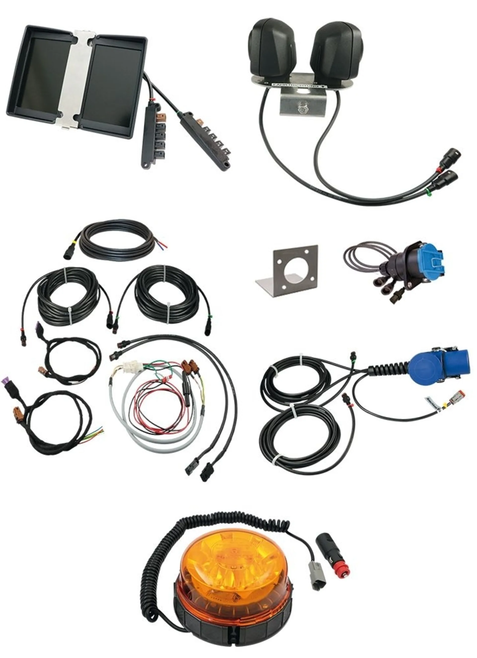 QVK Starterkit Doppelmonitor & Kamera-Set Multicam Kamerasystem Für Überhänge von 4 - 9 m homologiert QVK Starterkit Doppelmonitor & Kamera-Set Multicam Kamerasystem Für Überhänge von 4 - 9 m homologiert