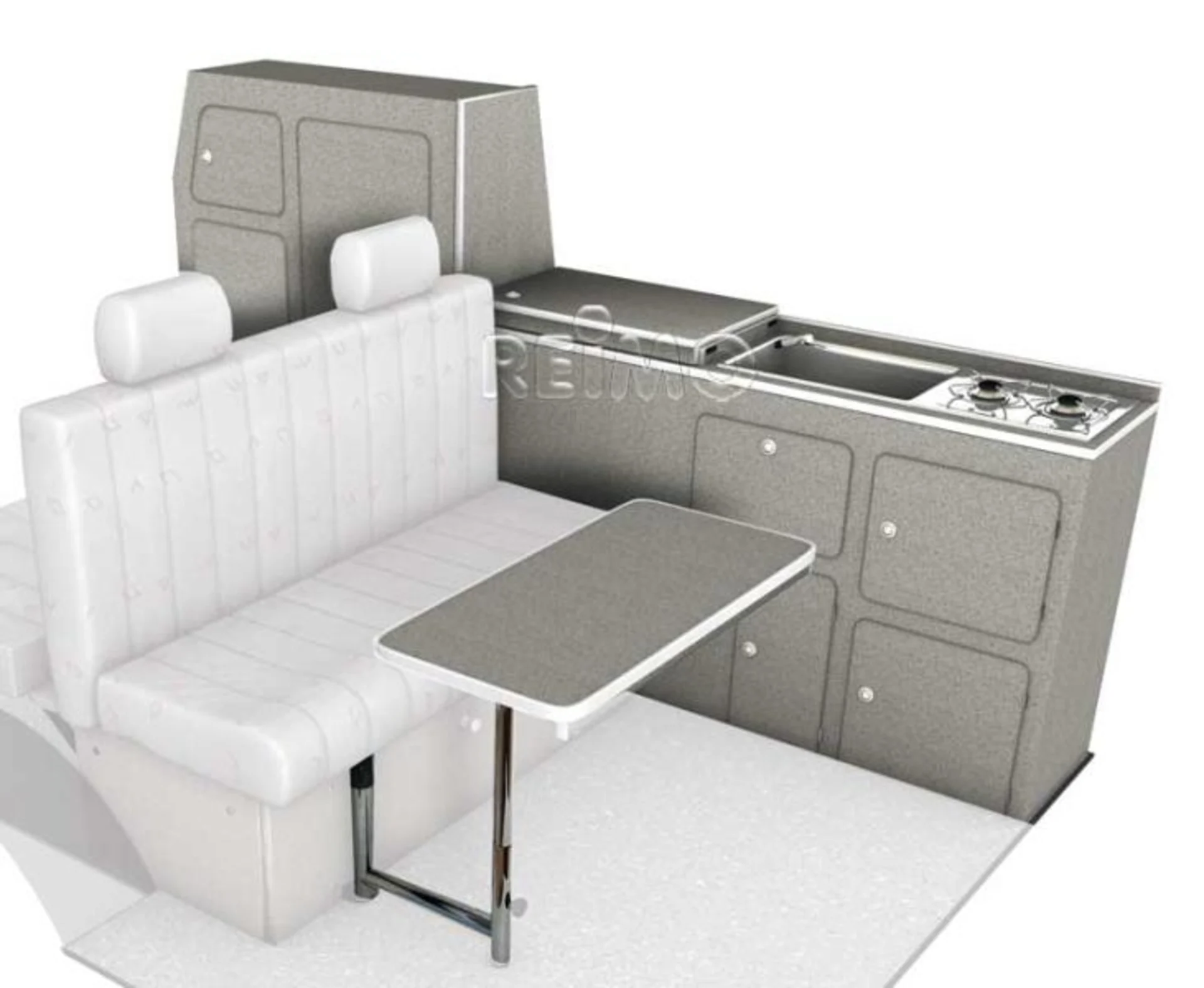 Bel Ami Möbelzeile für T6/T5 kR, Dekor Granitto Schichtstoff