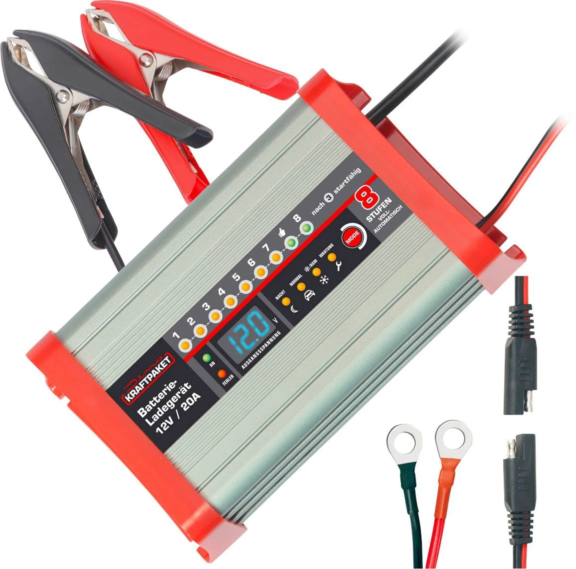 Dino Kraftpaket Ladegerät mit Campingfunktion 12 V / 20 A