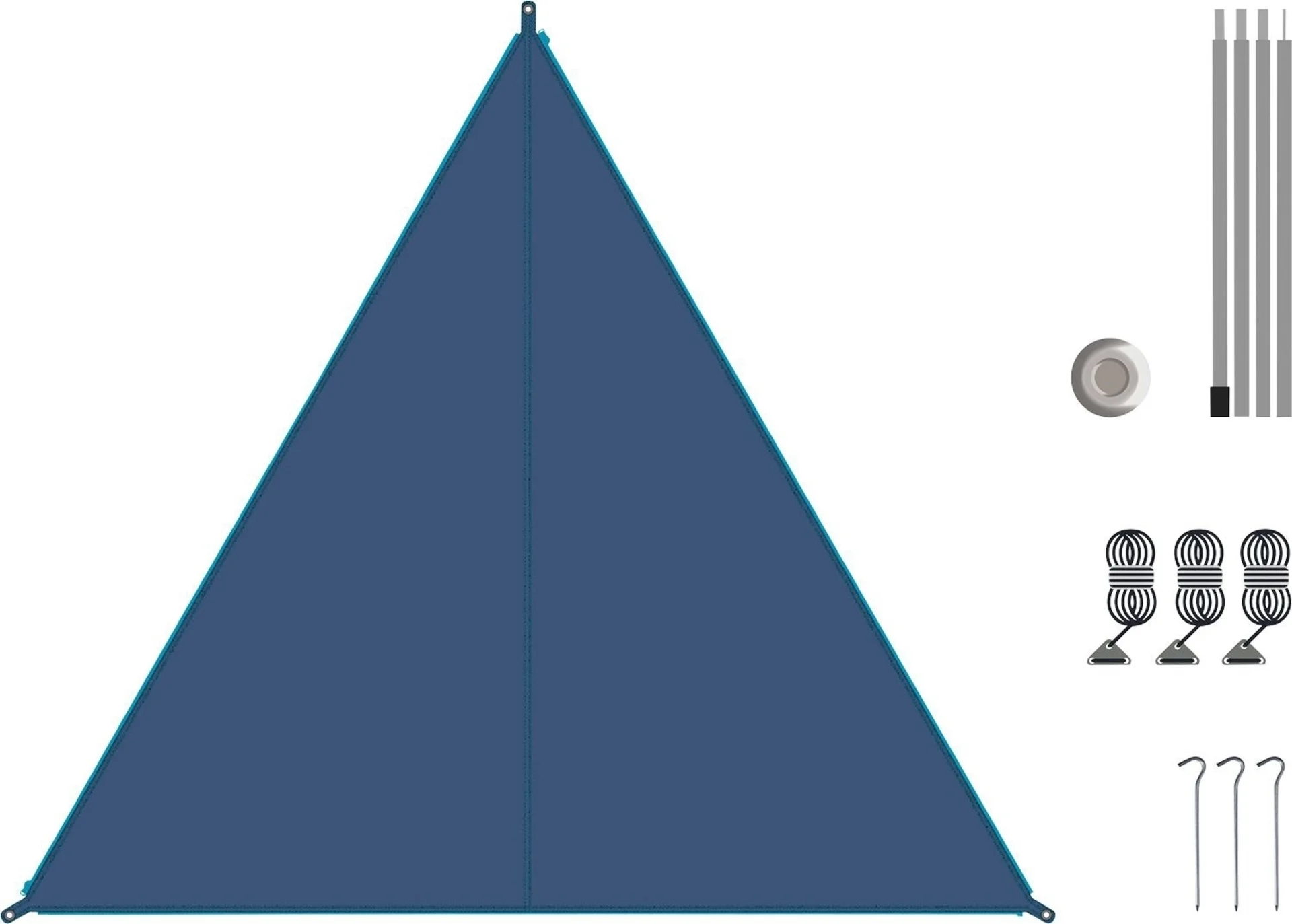 Bent Canvas Plain Set Tarp sepia blue / zipper light blue