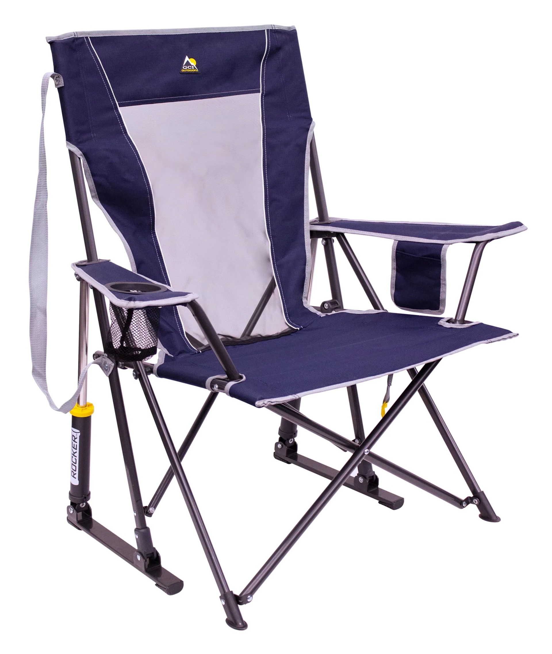 GCI Comfort Pro Rocker faltbarer Campingstuhl mit Schaukelfunktion Indigo Blue