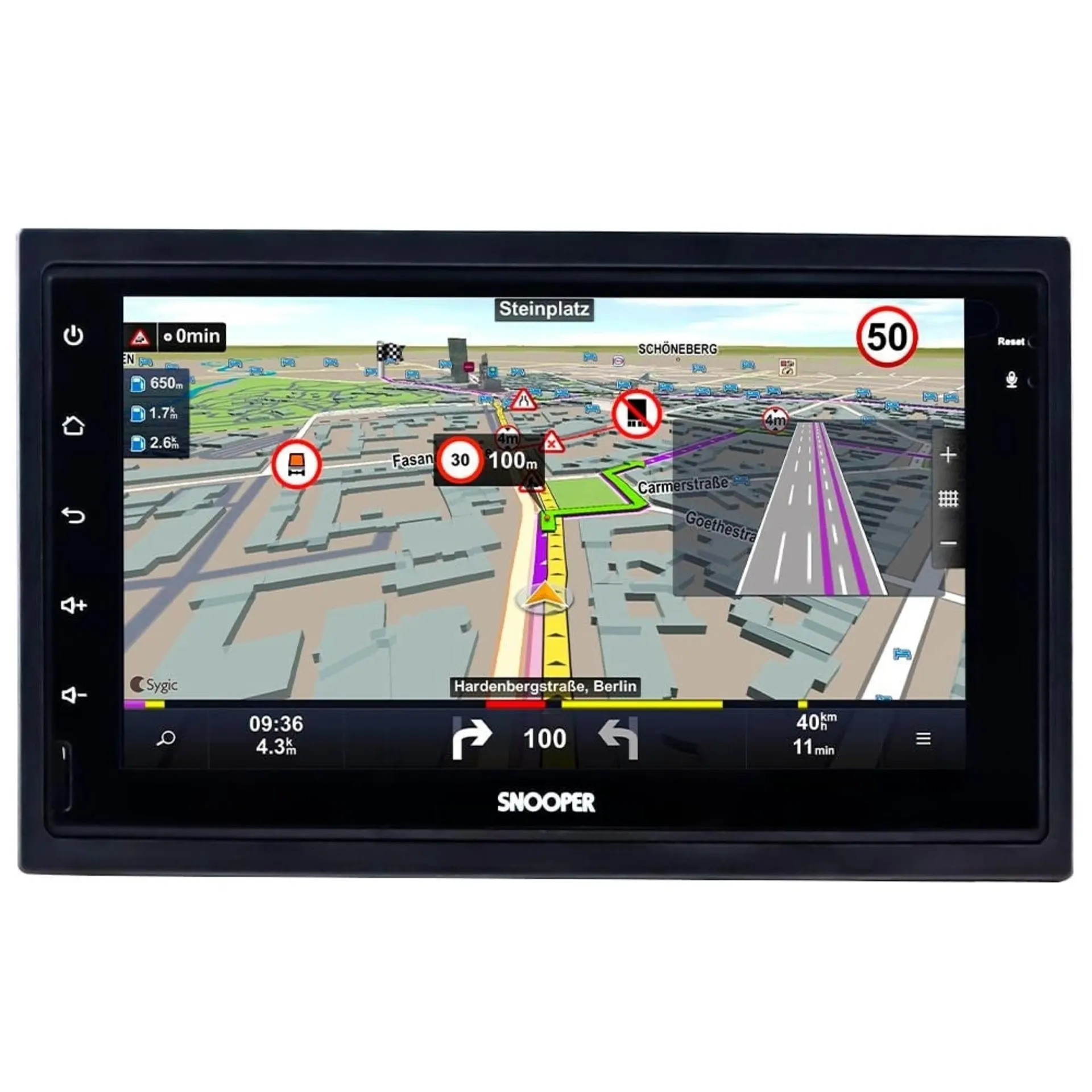 Snooper SMH : système de navigation multimédia 7 pouces avec DAB+, à installation fixe