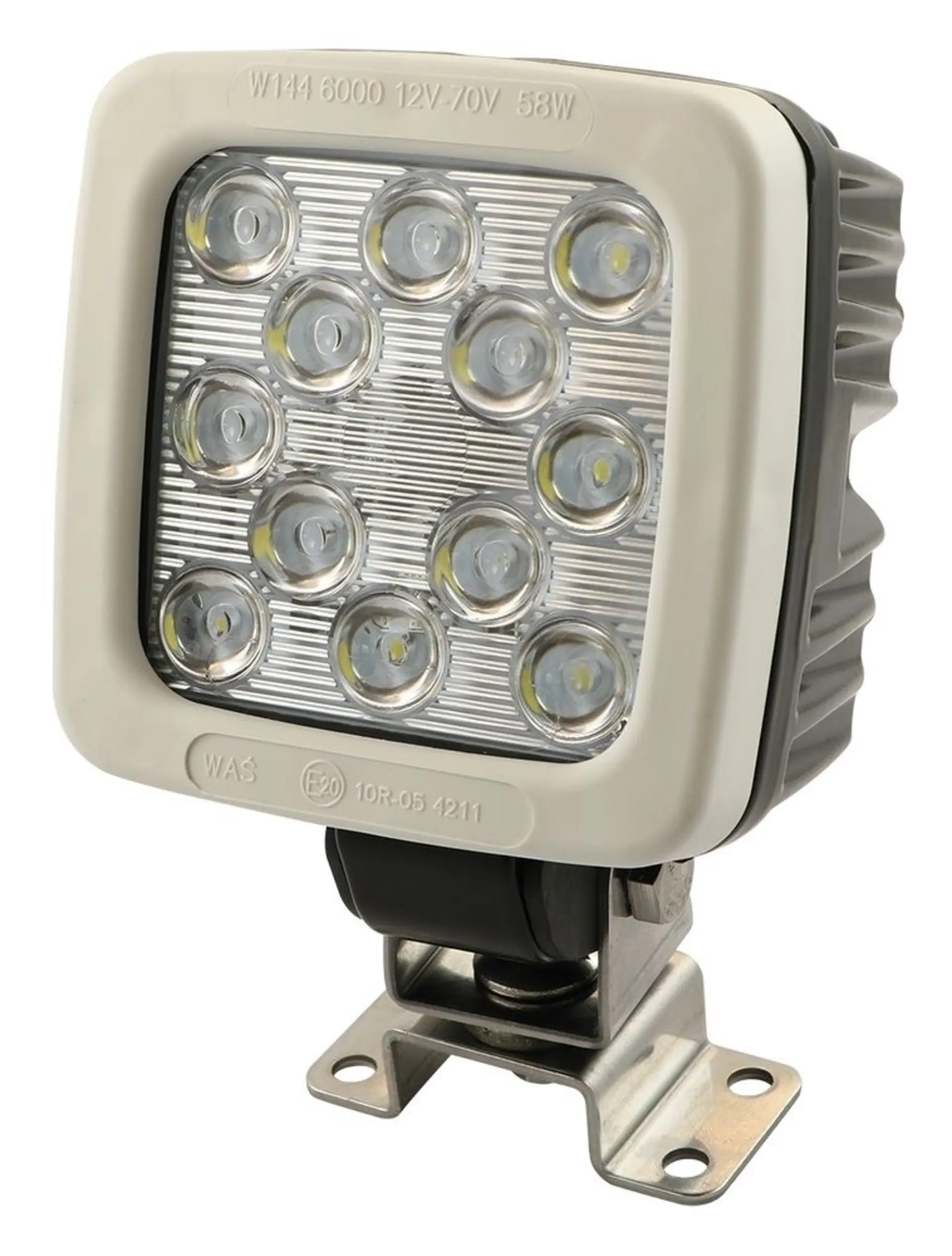 WAS - LED-Arbeitsscheinwerfer 6000lm 12 - 70 V 101 x 101 mm, 6'000 Lumen, IP68, 12 - 70 V