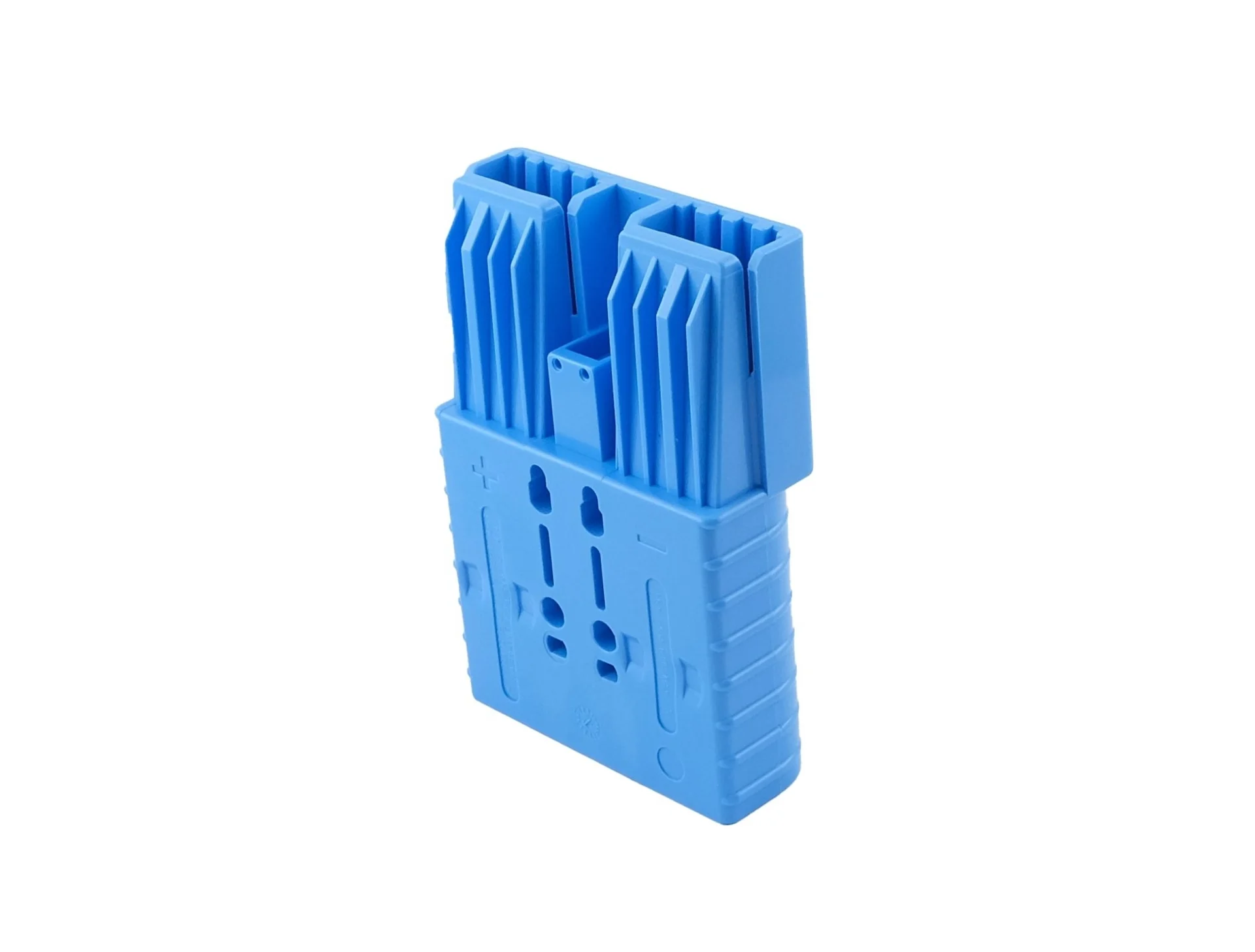 Fiche Anderson 2 pôles - 70 mm² bleue avec 2 contacts - 70 mm²