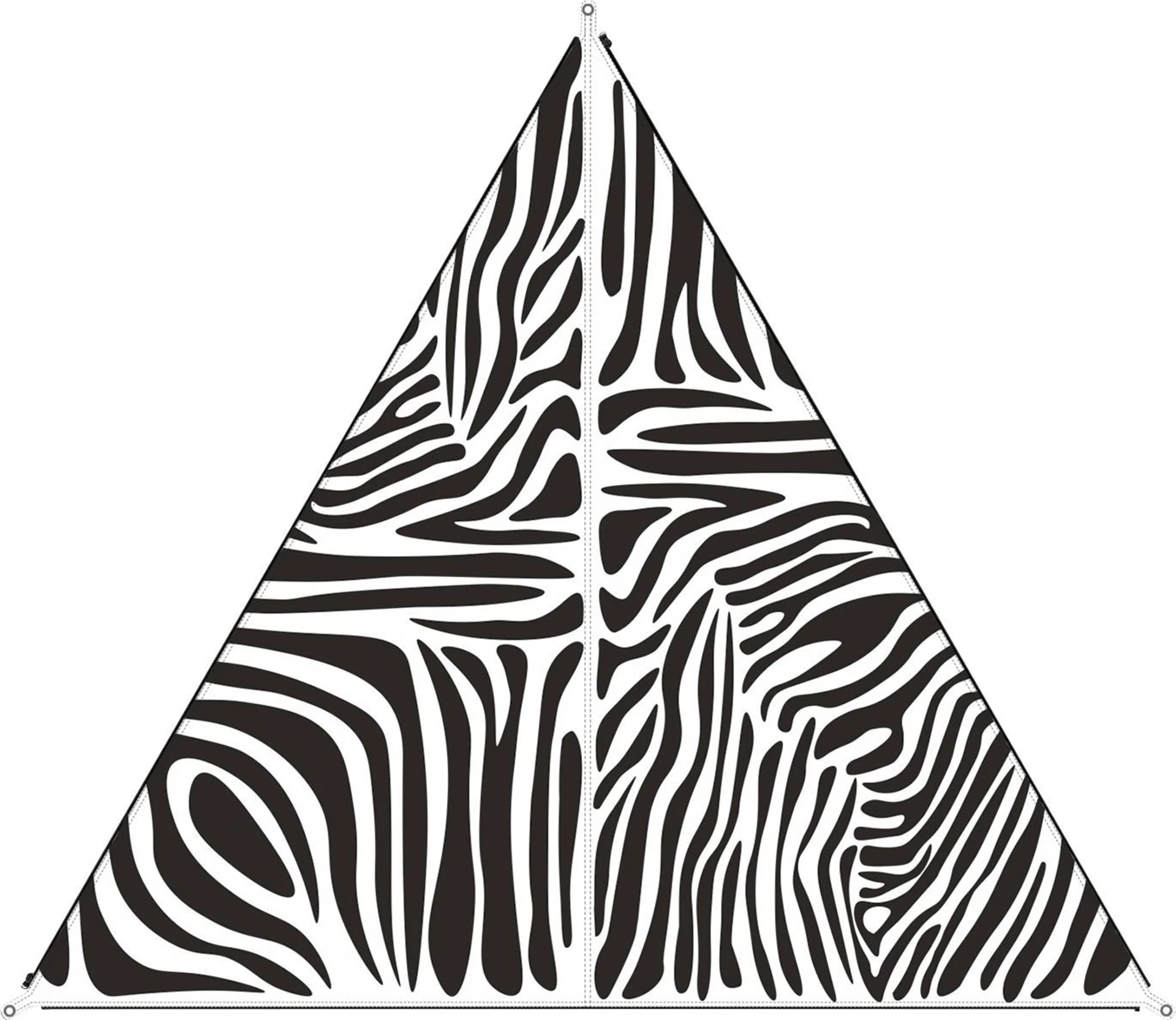 Bent Sonnensegel Zip-Canvas Single Zebra Design