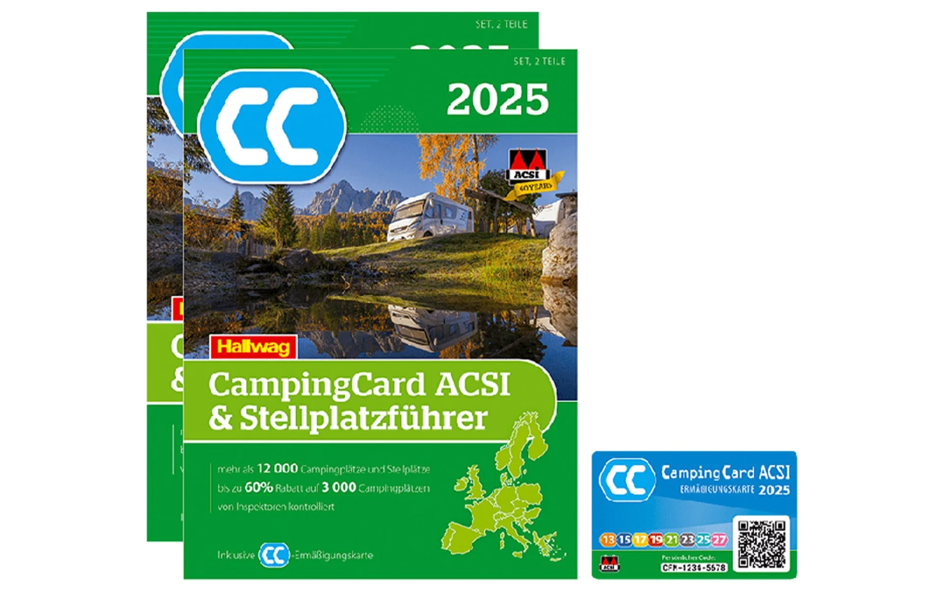 ACSI Stellplatzführer 2025 mit CampingCard Ermäßigungskarte ACSI Stellplatzführer 2025 mit CampingCard Ermäßigungskarte