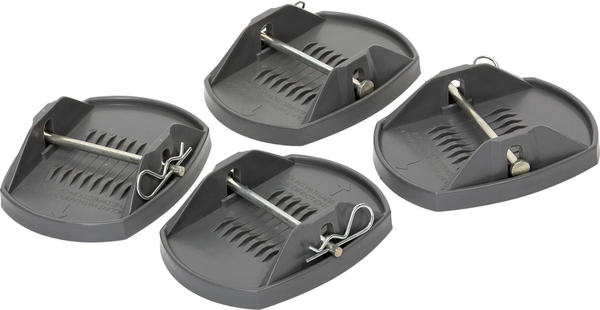 Berger Caravan Foot Plaques d'appui, set de 4 pièces