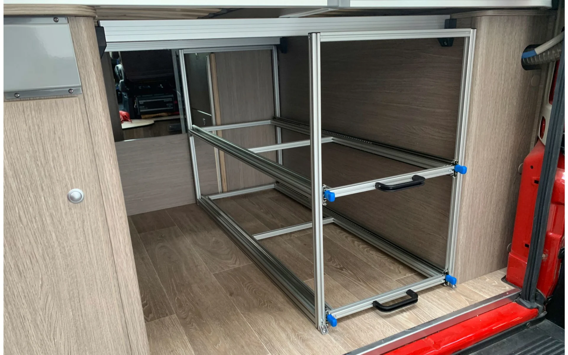 SYS-RACK Kastenwagen Heckauszug Regal-System 124 x 49 x 60,5 cm