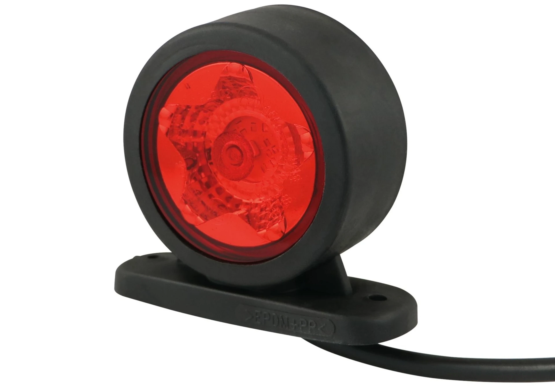 WAS - LED-Umrissleuchte STAR 12/24 V L/R 75 x 68 mm, IP68, Kabel 1’500 mm