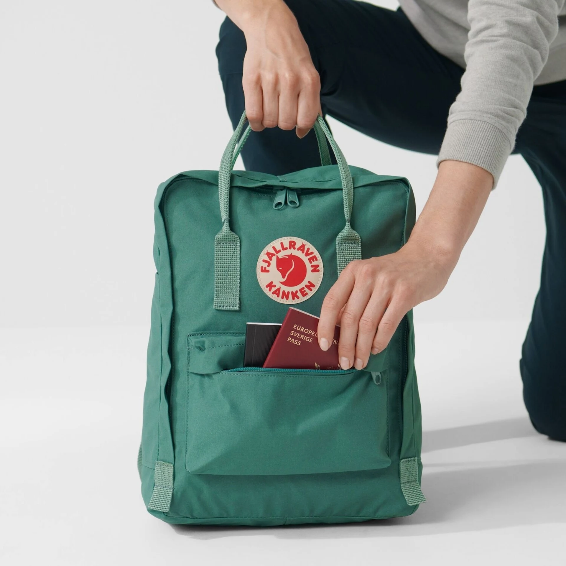 Sac à dos Fjällräven Kanken 16 litres, couleur Frost Green Sac à dos Fjällräven Kanken 16 litres, couleur Frost Green