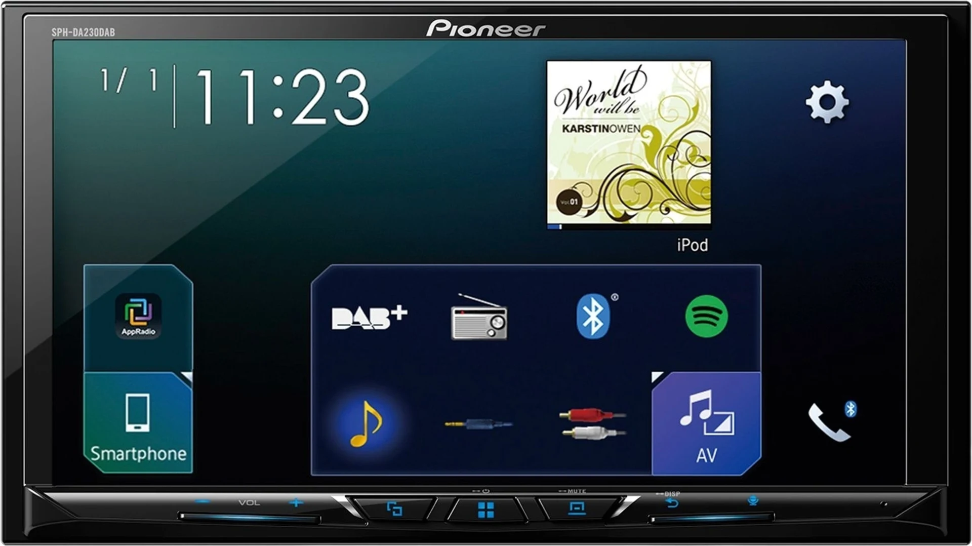 Pioneer SPH-DA230DAB Smartphone-Radio Multimediaplayer 7 Zoll