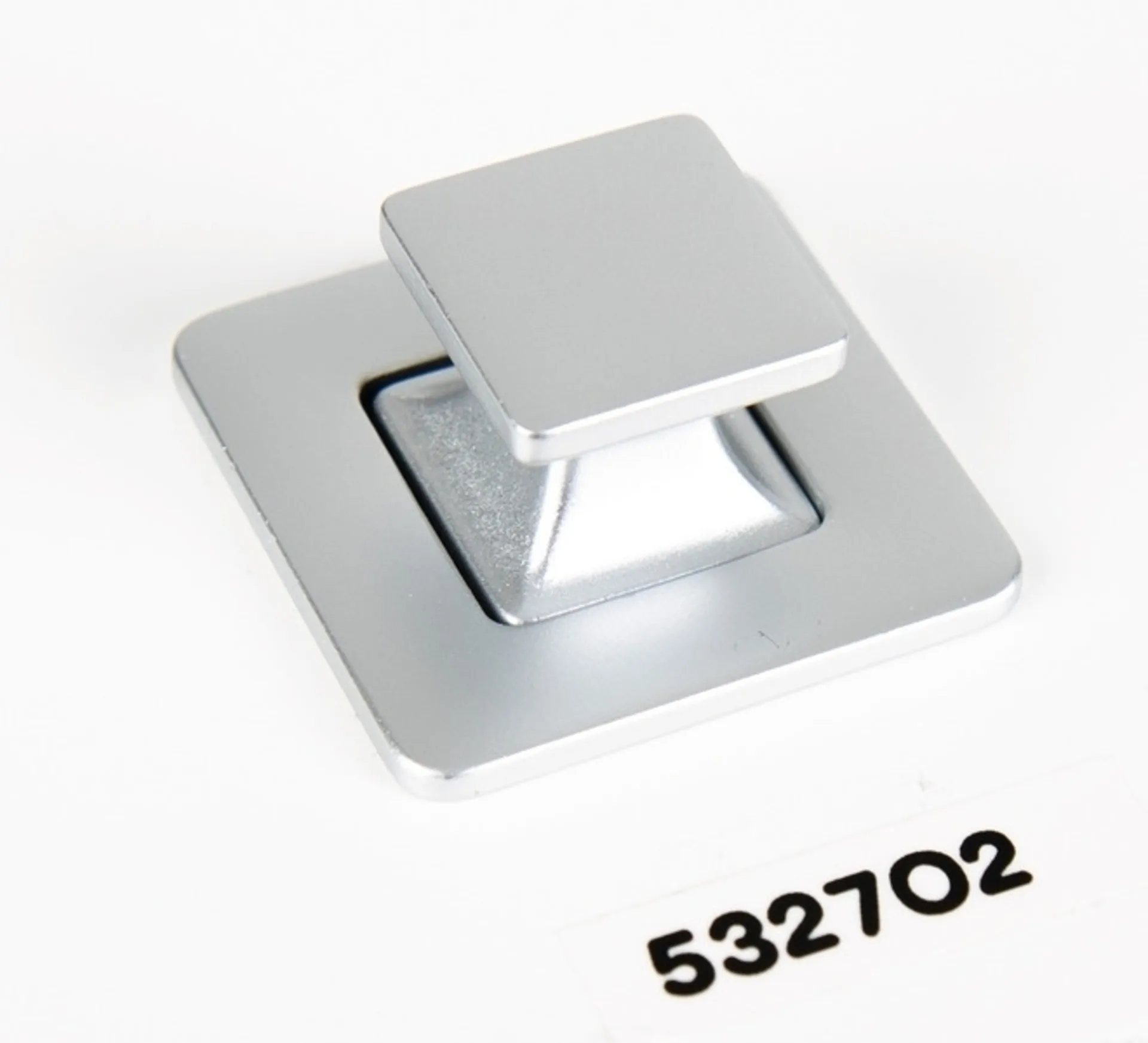 Serrure de meuble à bouton-poussoir en chrome mat, 37 x 37mm - Push Lock
