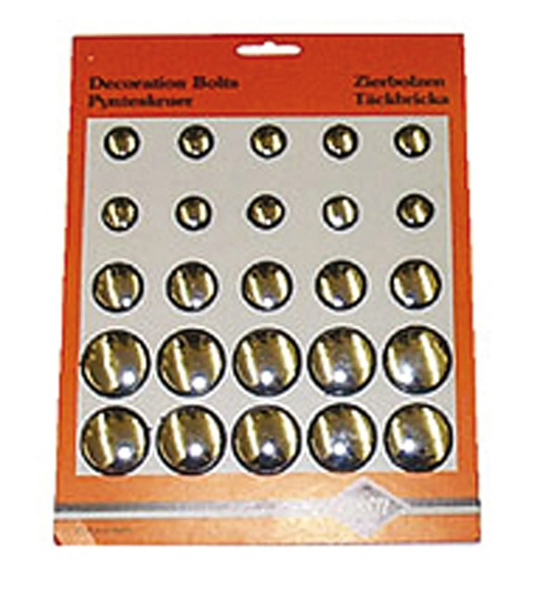 Abdeckschrauben verchr. assort. 15 x ø18mm / 10 x ø22 mm