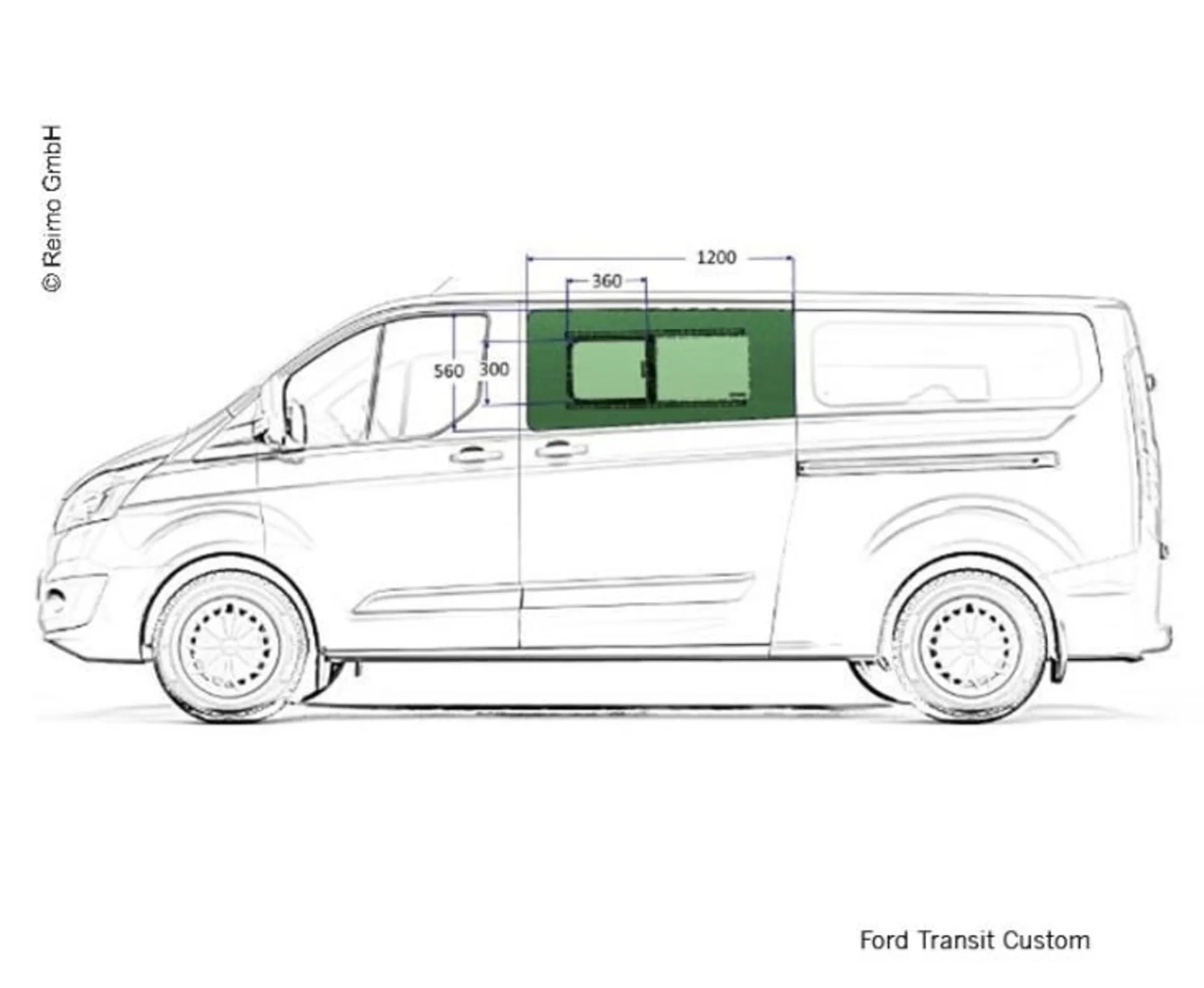 Austauschschiebefenster für Mercedes Vito - rechte Seite