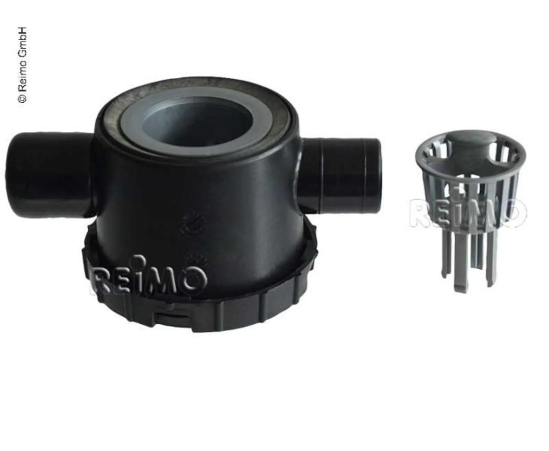 Siphon 39mm mit 2. Anschluss und Restesieb für Abw