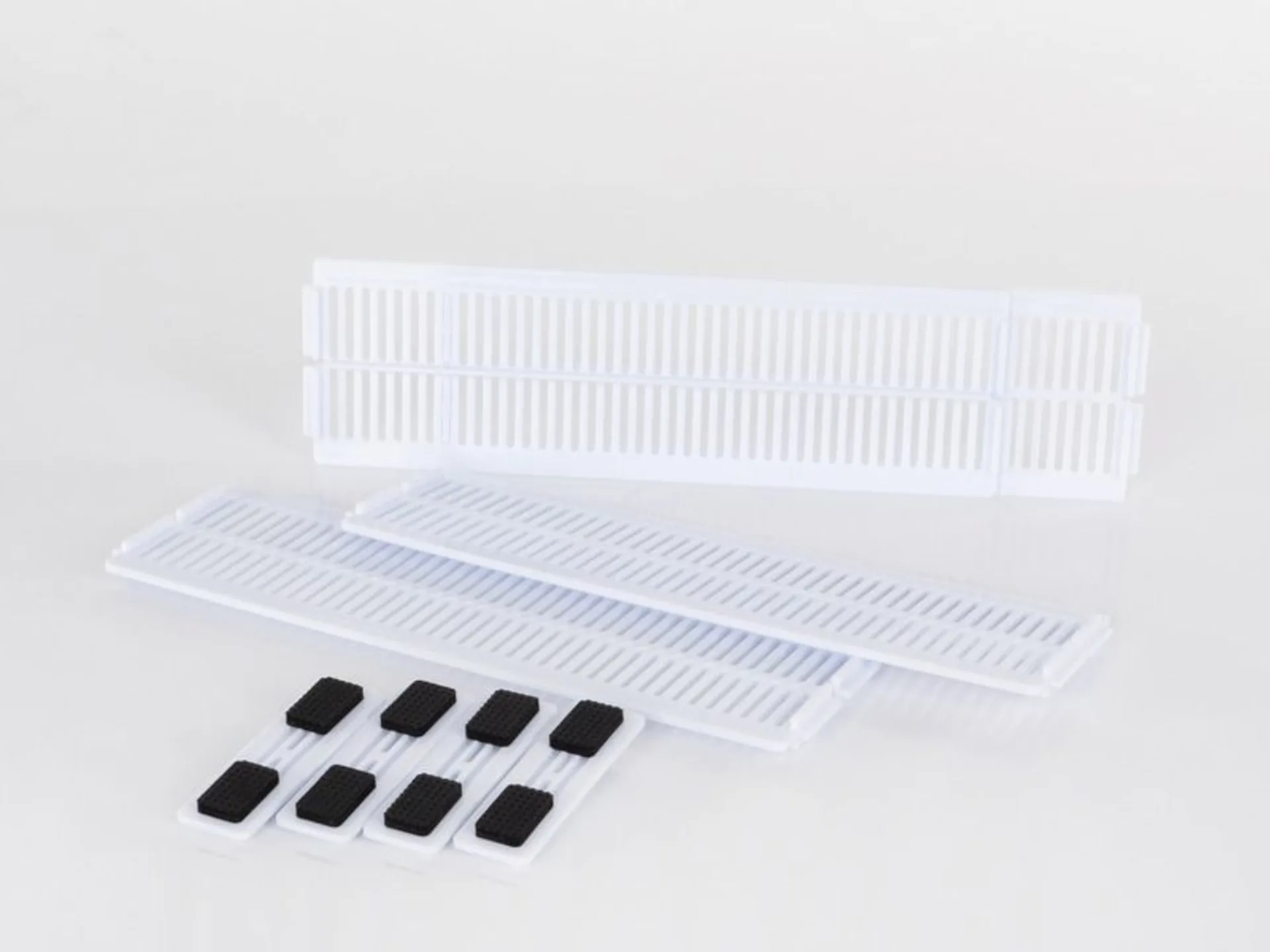 Schubladentrennwand, 2er Set in Weiss-Transparent