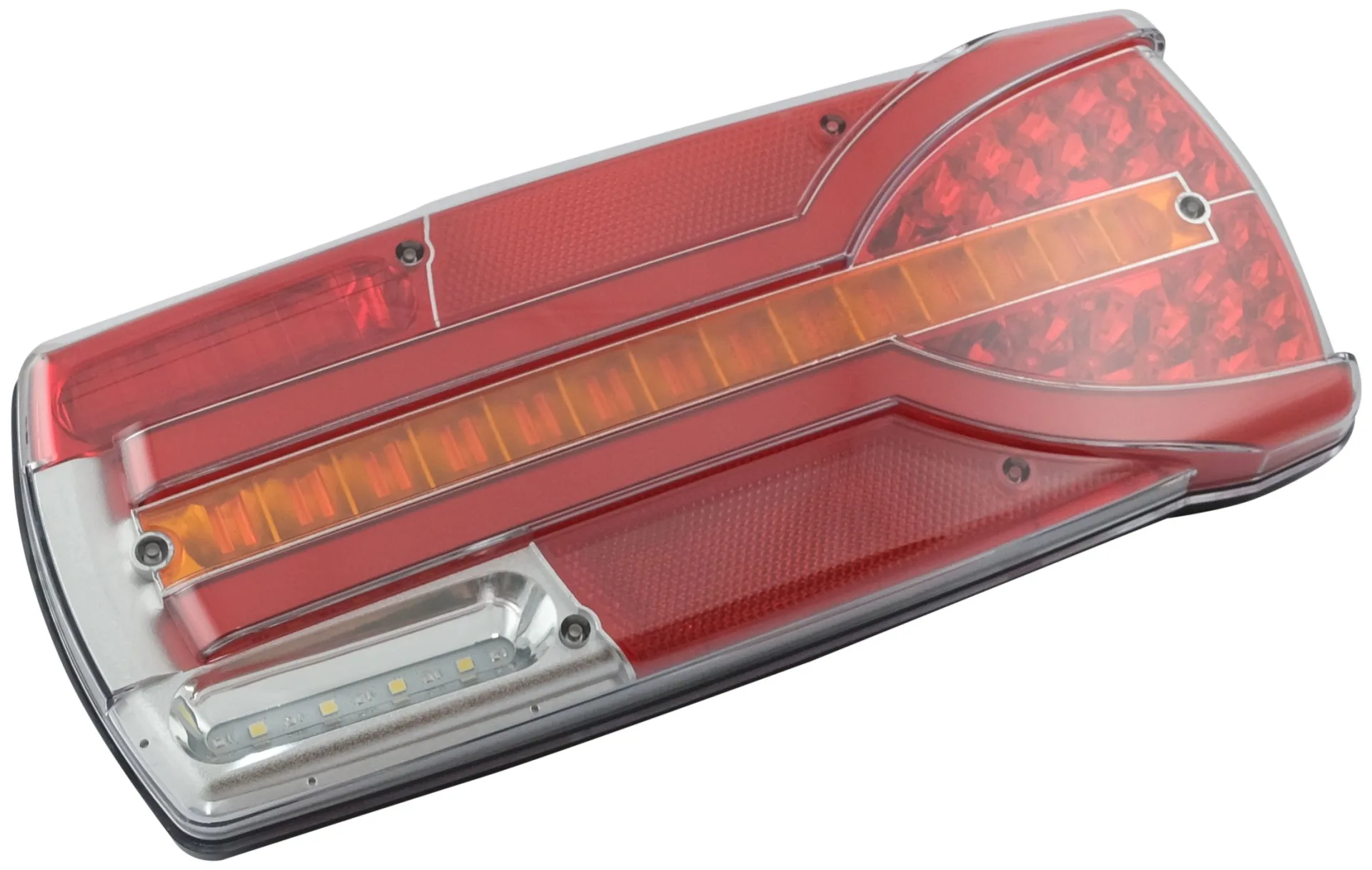 Horpol - LED Schlussleuchte 12/24 V links 304 x 132 mm, IP68, dynamisches Blinklicht, IP68, Version für Bucher Municipal