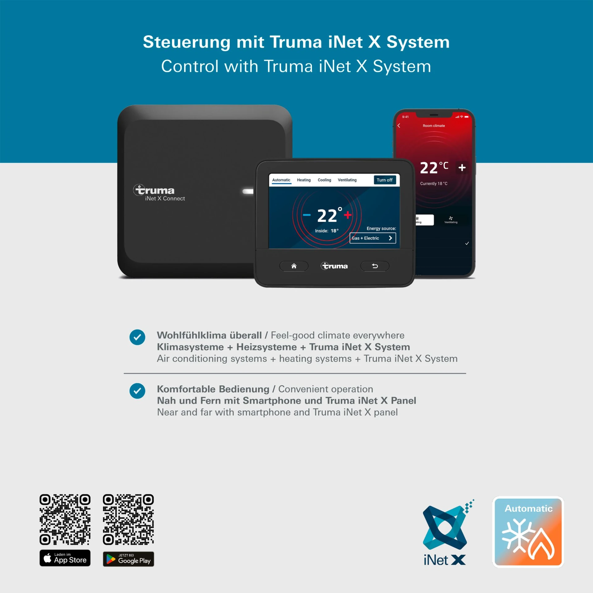 Truma Combi Panel Combi 4E Fahrzeugheizung mit Gas-, Elektro- oder Mischbetrieb