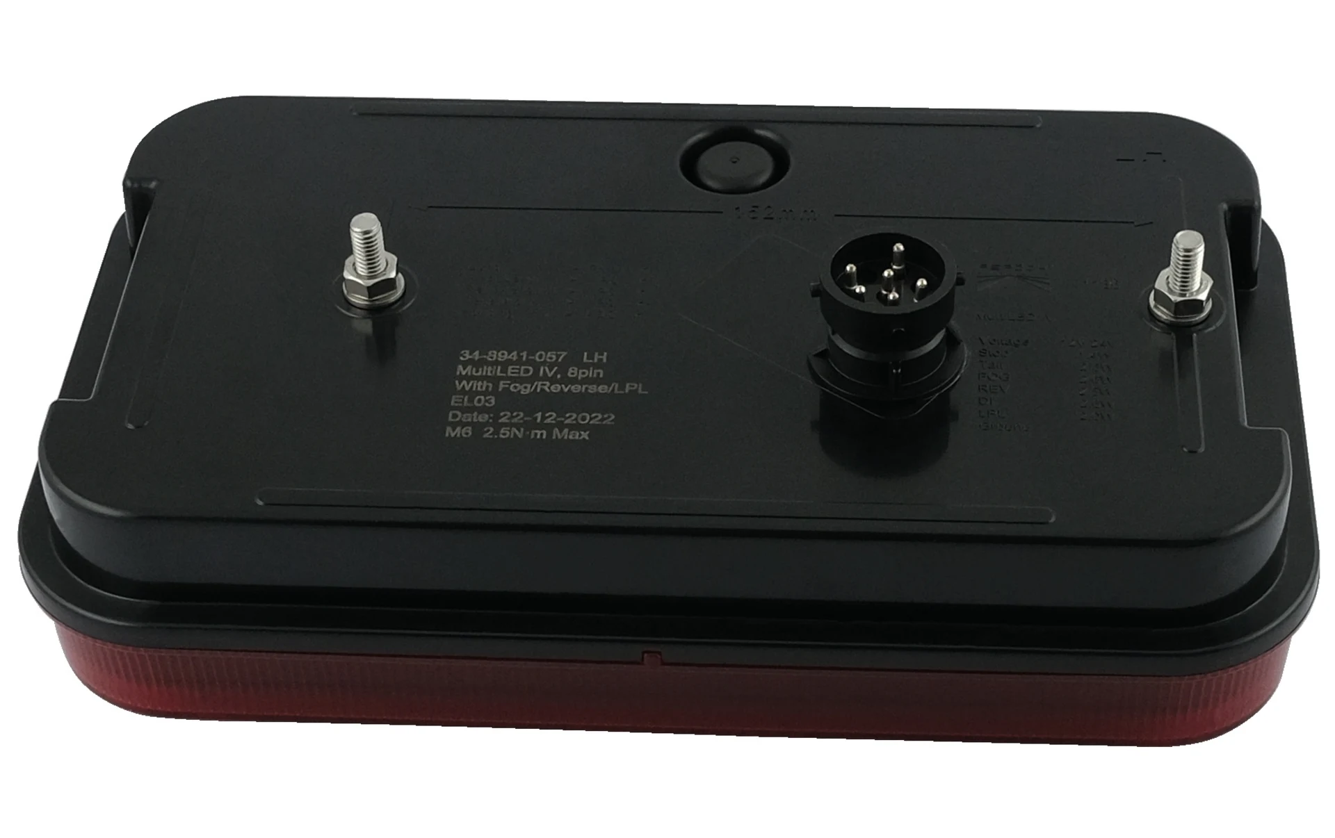 Aspöck - LED-Schlussl. MultiLED IV 12/24 V links 241 x 141 x 51 mm, 8-Pol Bajonett, NSL, RFL, KZL